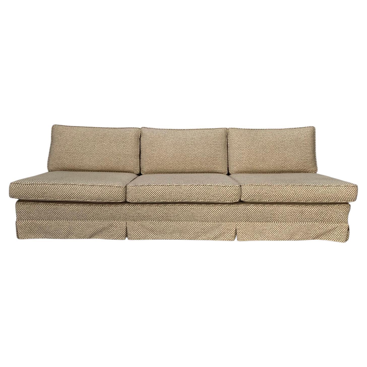Parker & Farr “Armless” 3-Seat Sofa – In Fermoie “Marden” Fabric