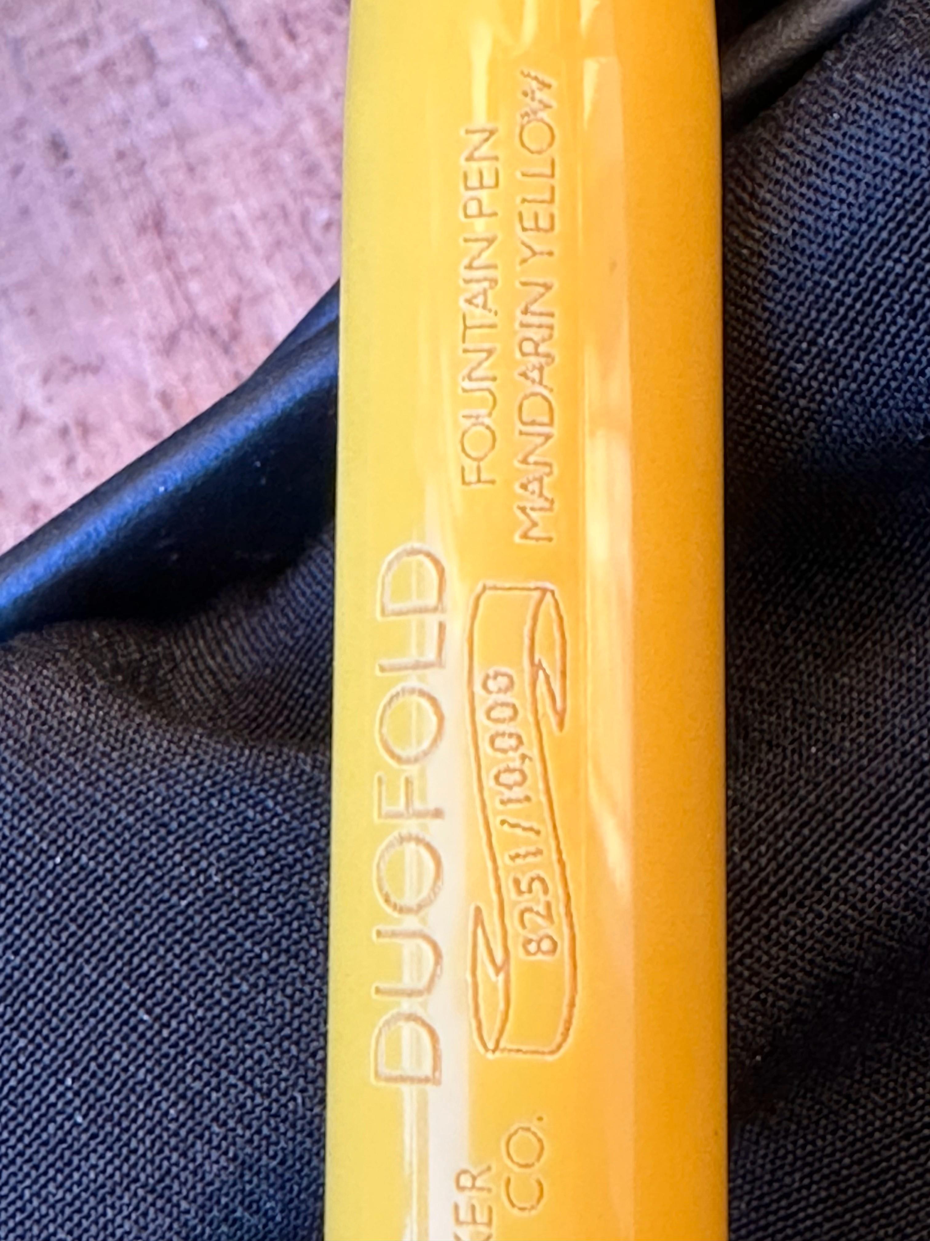 PARKER Füllfederhalter Duofold Mandarin Gelb 1995 Limited #8251 18K in Box 7