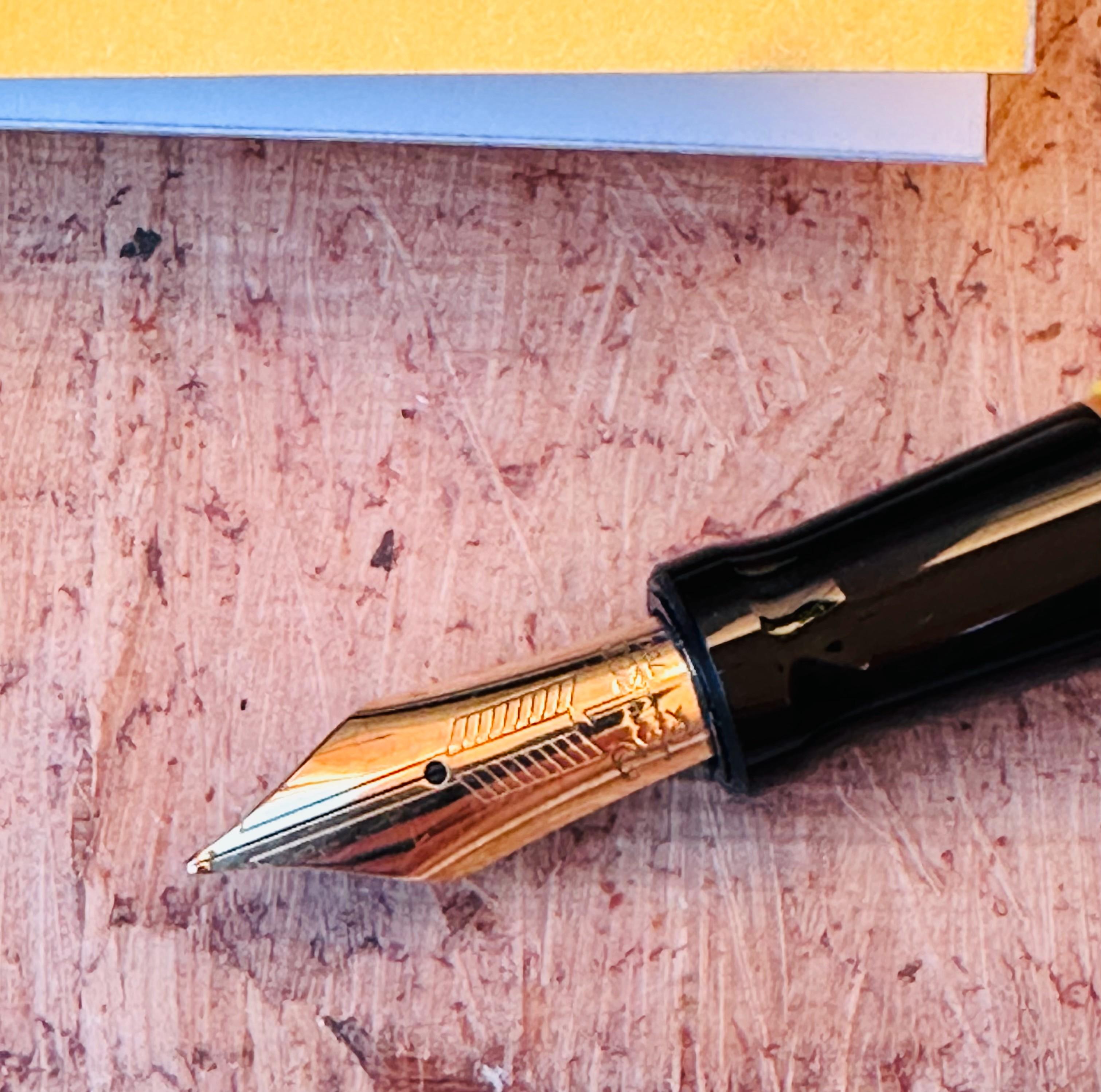 PARKER Füllfederhalter Duofold Mandarin Gelb 1995 Limited #8251 18K in Box 9