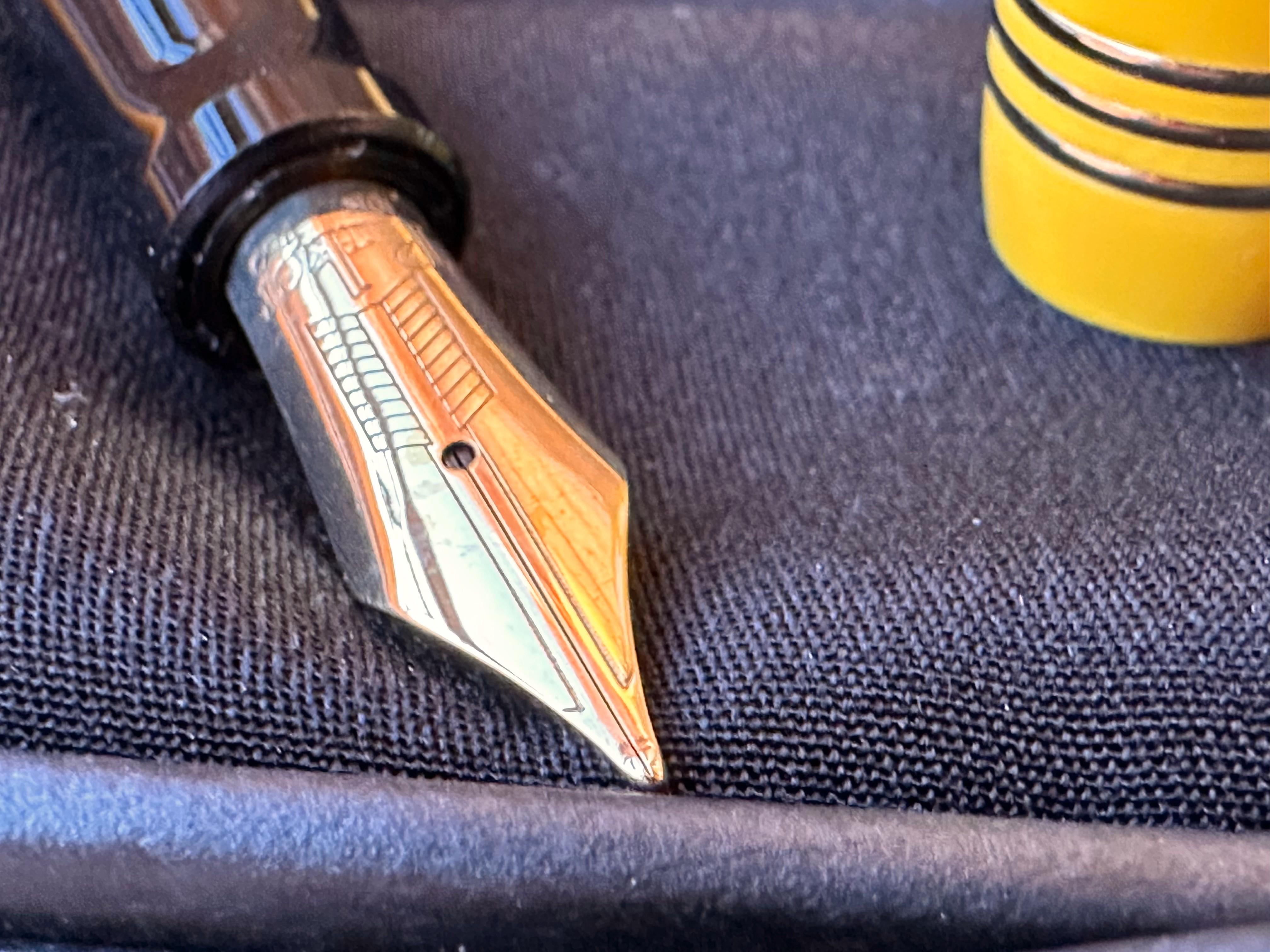 PARKER Füllfederhalter Duofold Mandarin Gelb 1995 Limited #8251 18K in Box 12