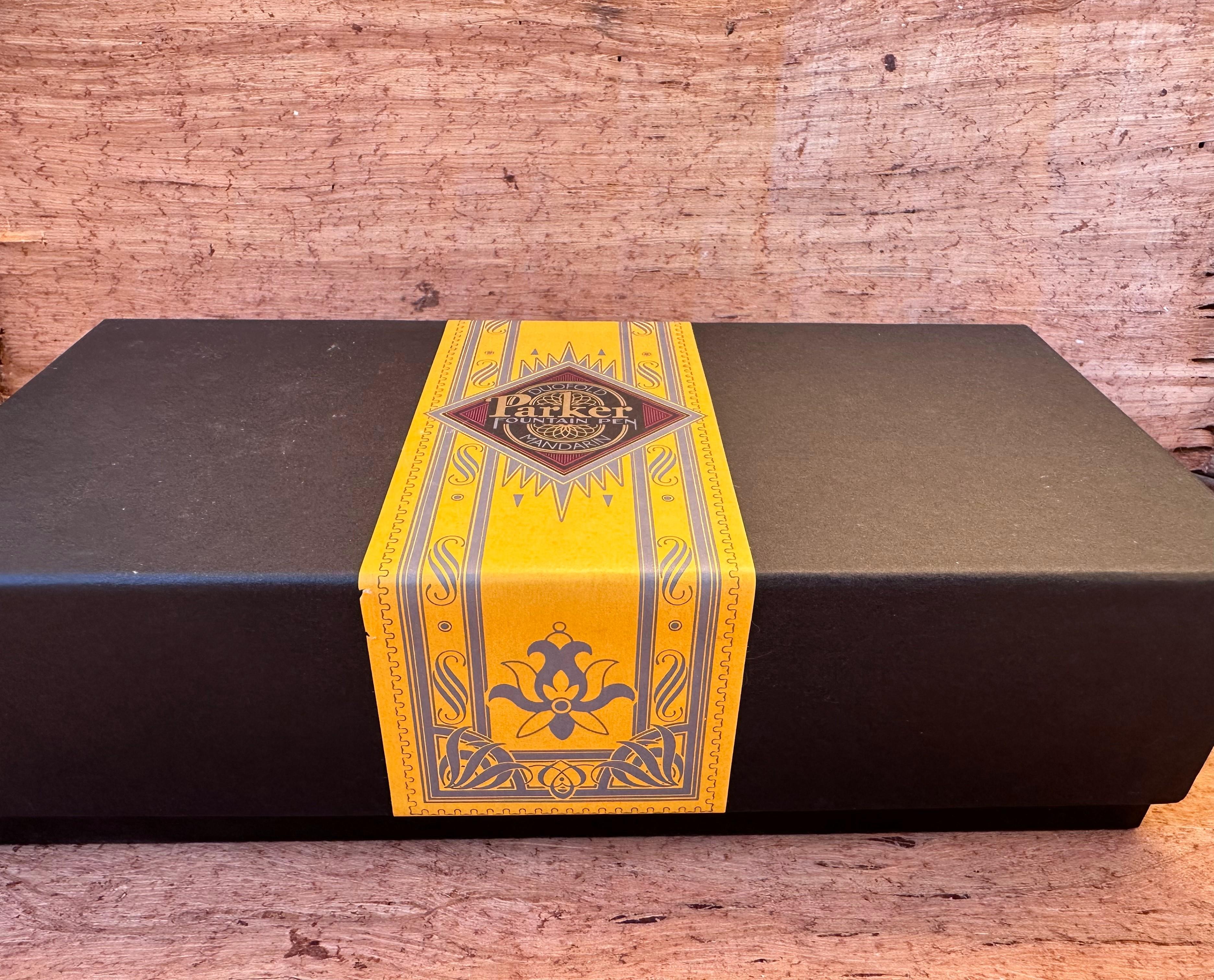 PARKER Füllfederhalter Duofold Mandarin Gelb 1995 Limited #8251 18K in Box 1