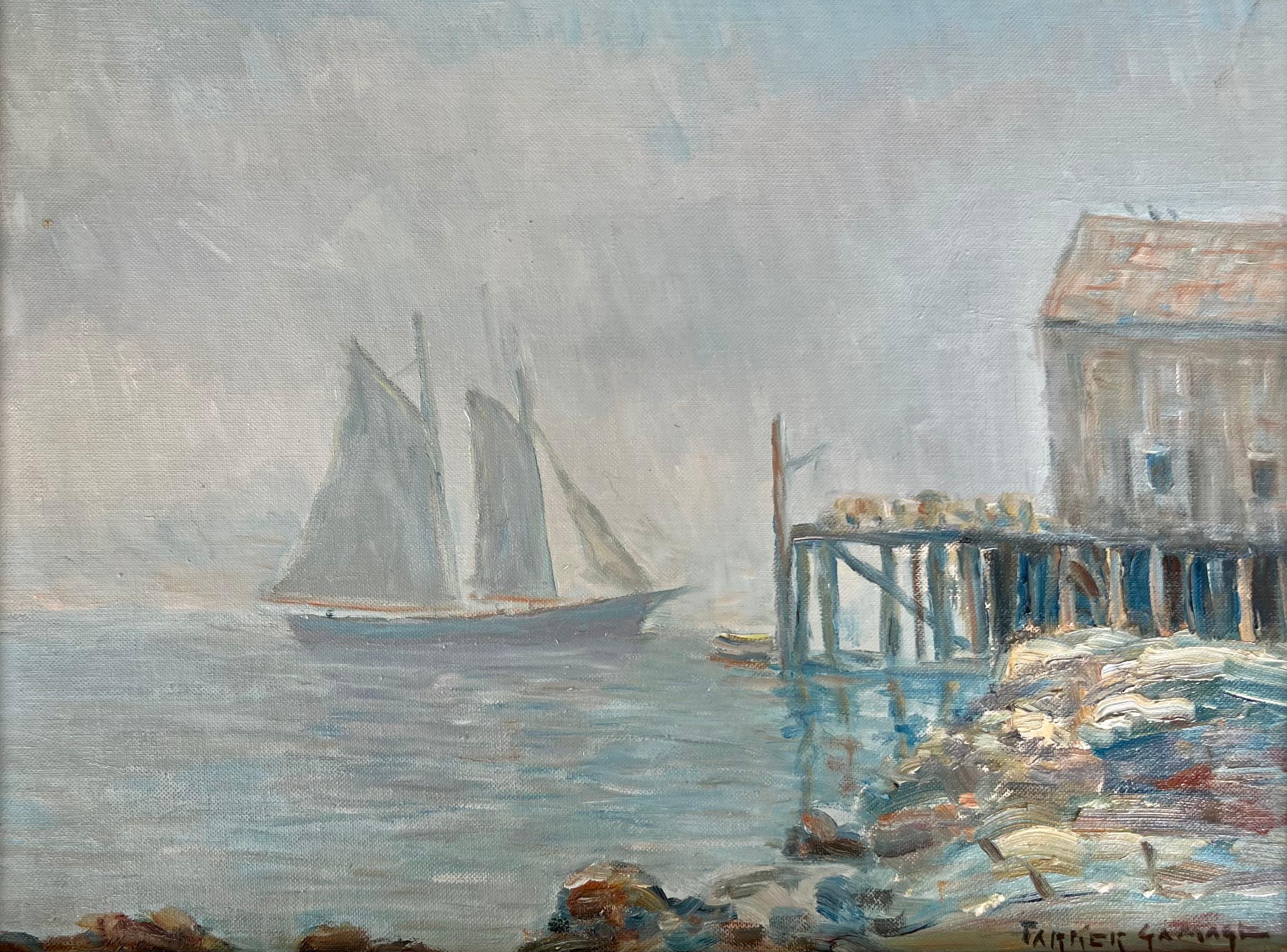 New Harbor, Maine (Amerikanischer Realismus), Painting, von Parker Gamage