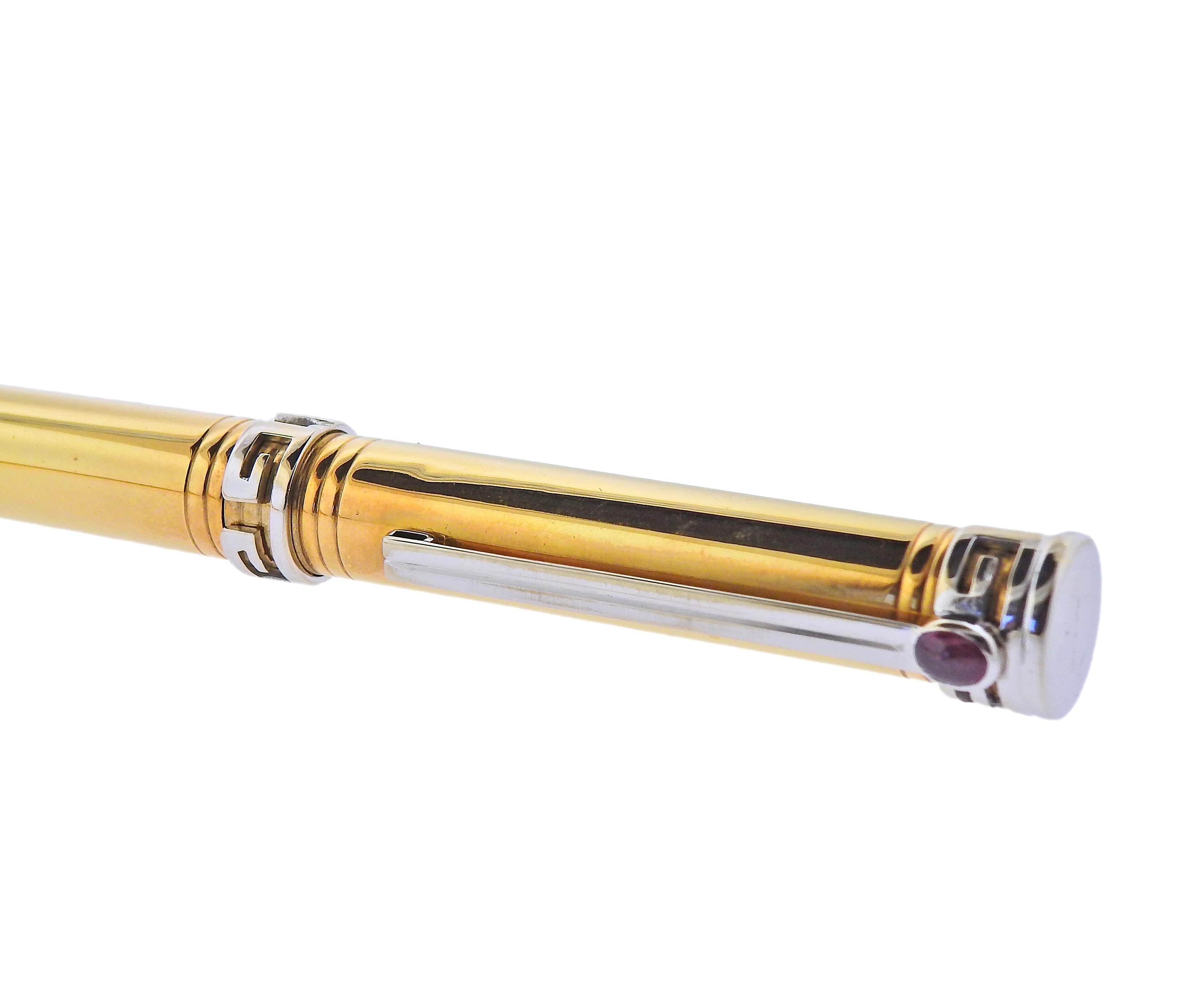 Taille cabochon Parker Gold Ruby Rollerball Stylo Plume Lights Set en vente