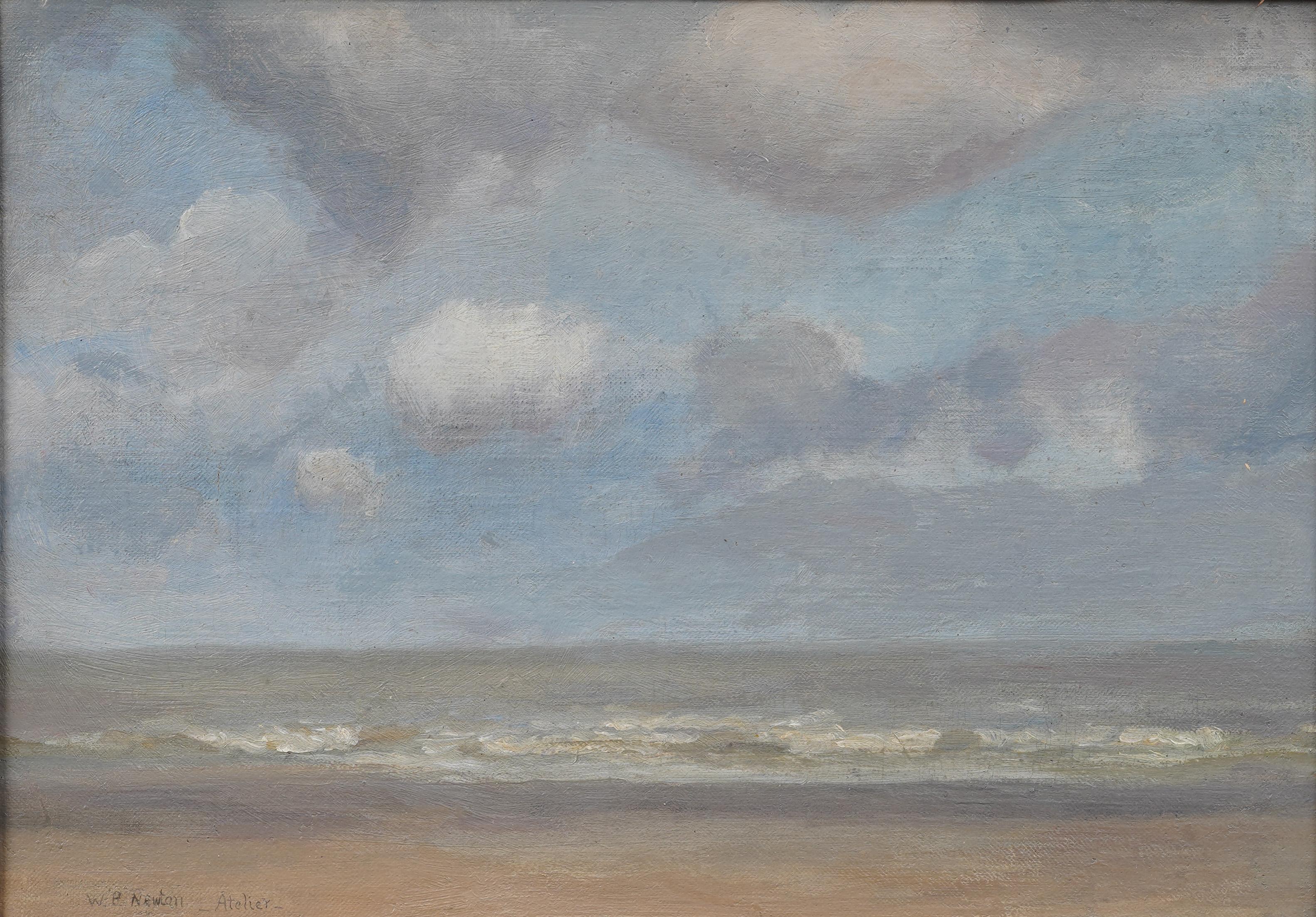 Impressive early American impressionist seascape painting.  Oil on canvas.  Framed.  Signed. 