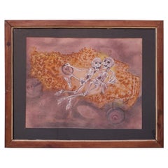 Parker Panttila "Date Night" Gouache su tavola