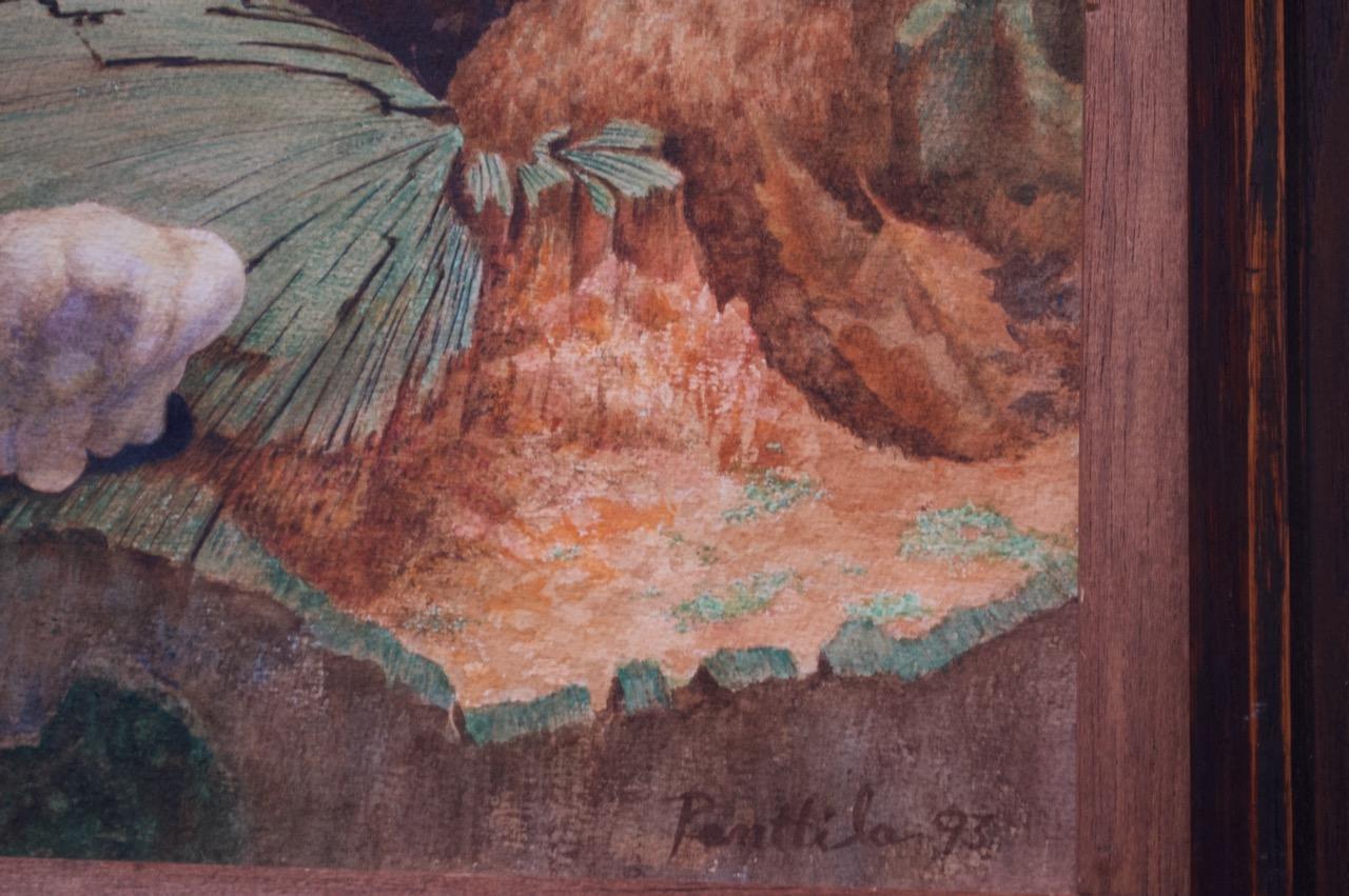 Late 20th Century Parker Panttila Nature Study Watercolor  For Sale
