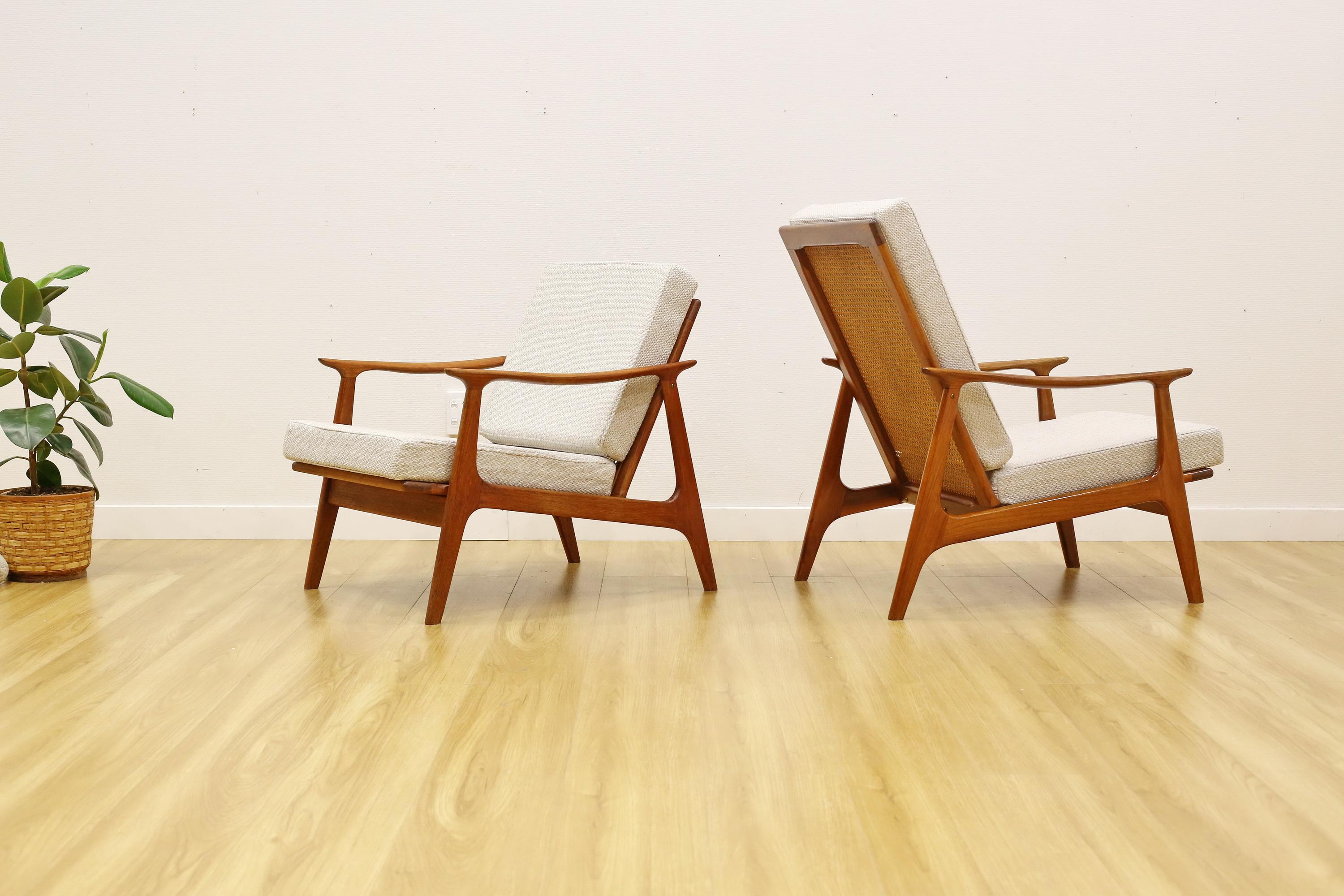 Parker rattan back armchairs For Sale 8