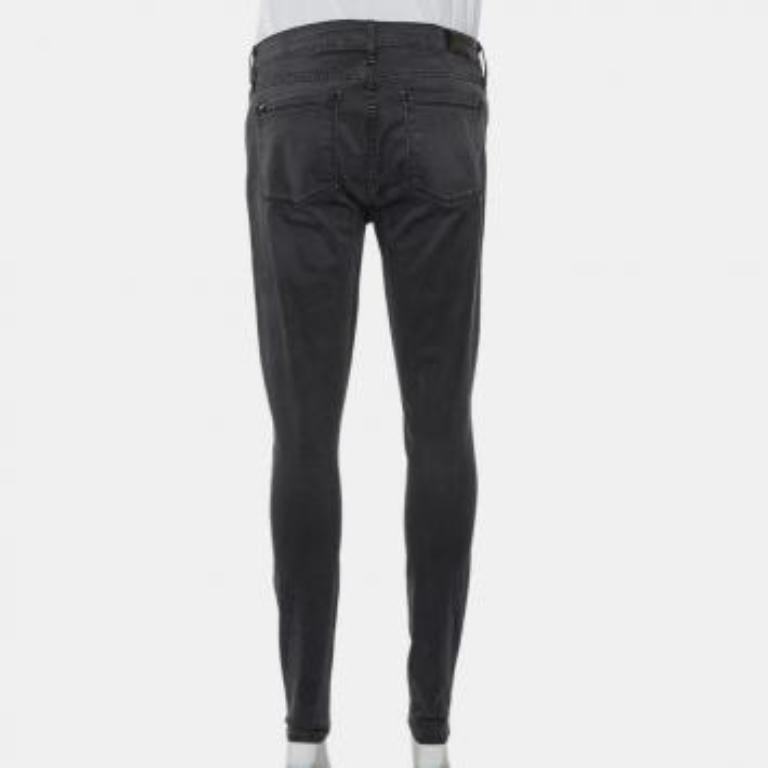 Parker Smith Dark Grey Denim Distressed Skinny Jeans M For Sale 4