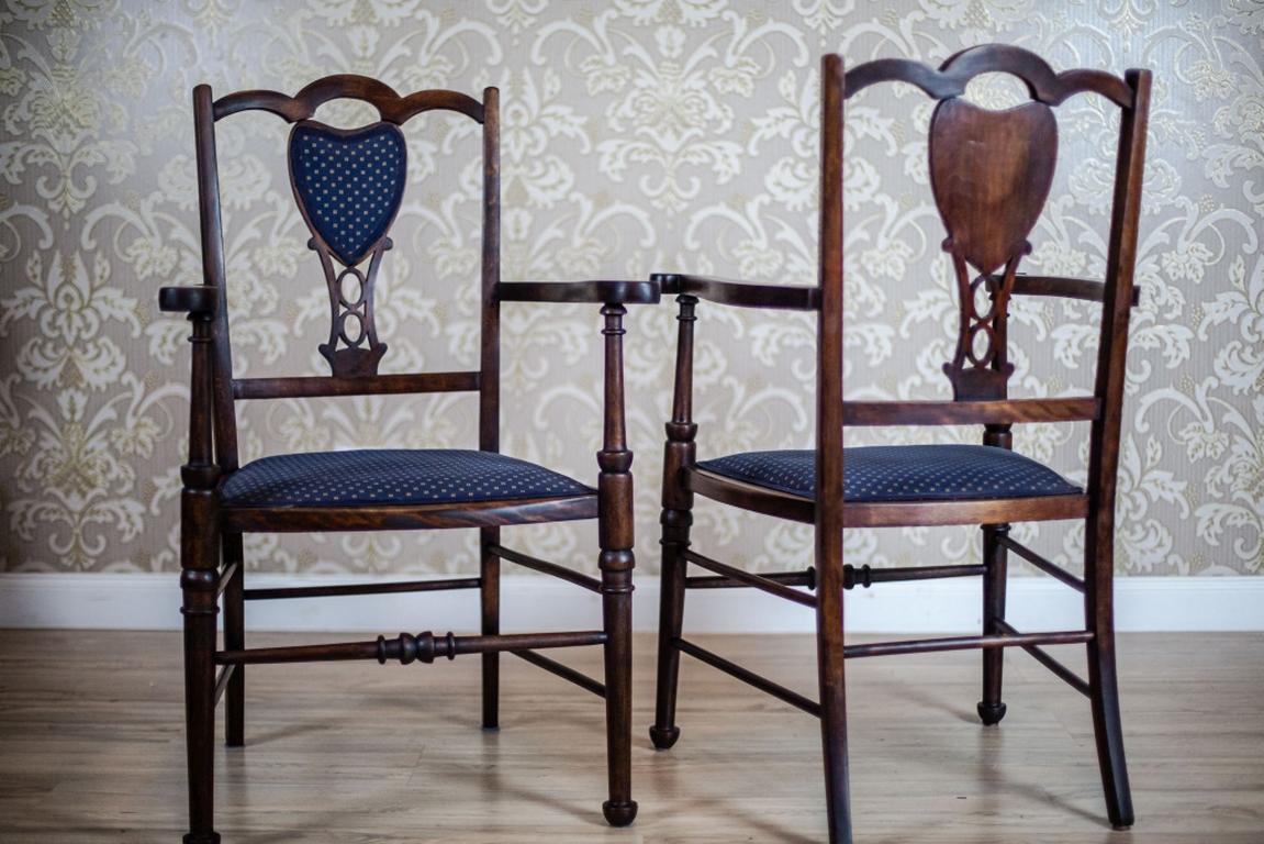 20th Century Parlor Set from the Early 20h Century in Blue Upholstery For Sale