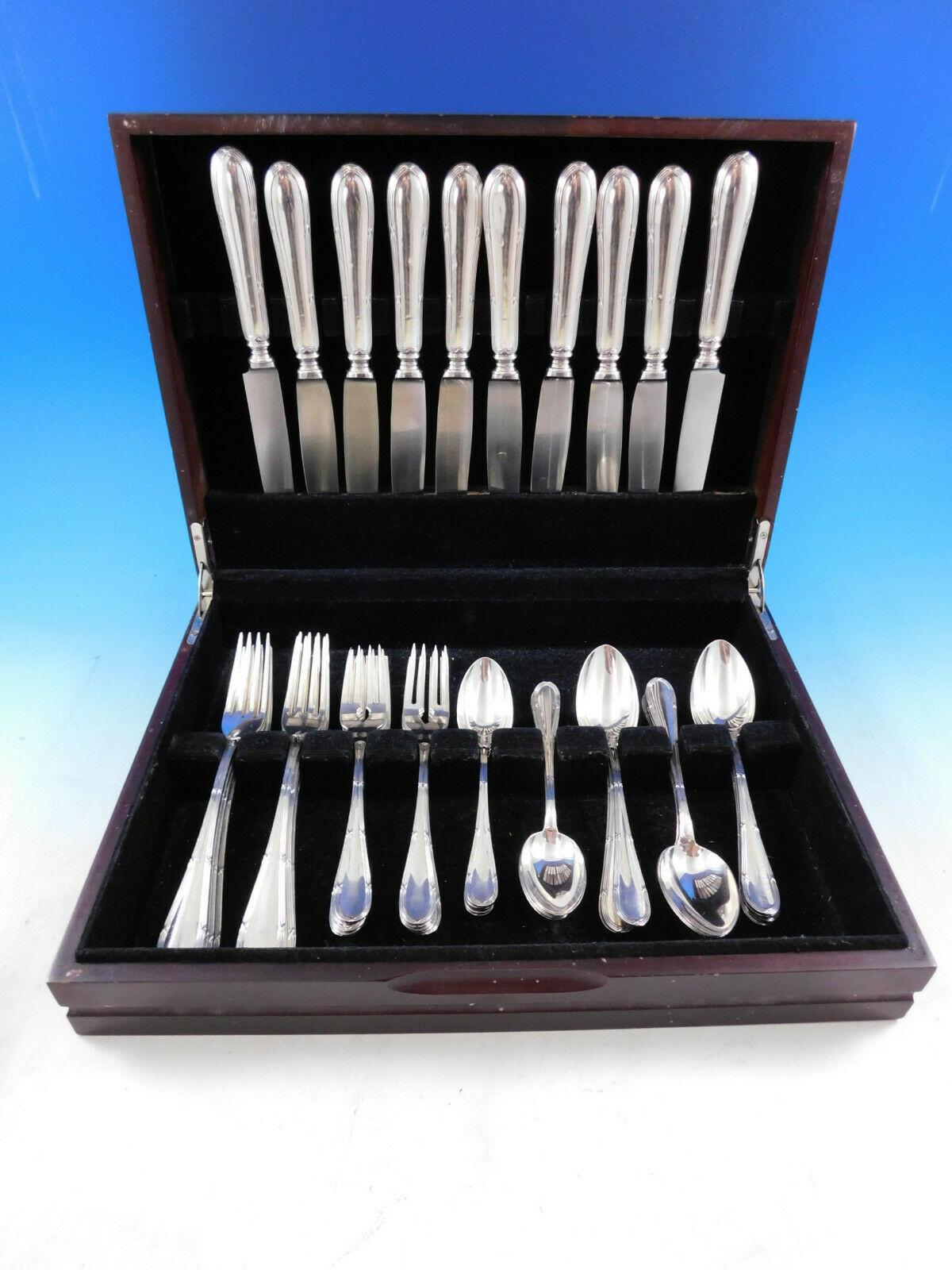 This fabulous Italian design by world renowned Buccellati is a timeless addition to your dining experience. Buccellati is known and admired throughout the world for producing the finest quality Italian silver in large Continental size and heavy