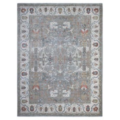 Tapis oriental noué à la main gris Parma Aryana Heriz Design 9'2" x 12'0"