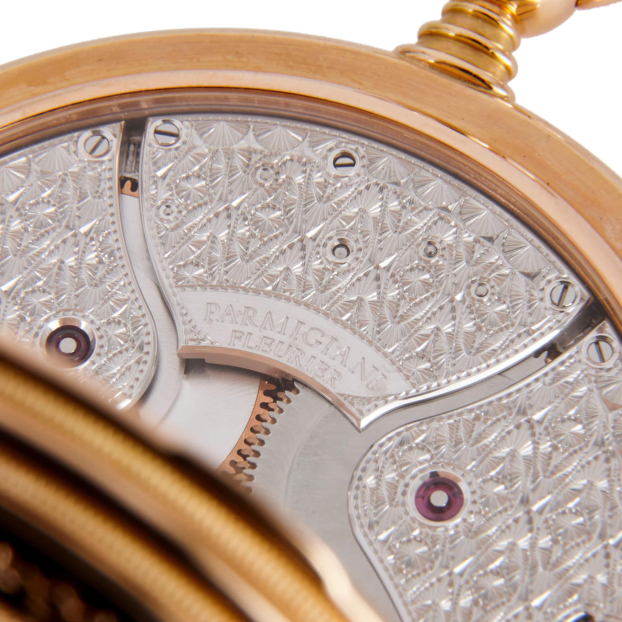 Parmigiani Fleurier, 'Nubia', Extremely Fine, Unique 18k Pink Gold Pocket Watch For Sale 2