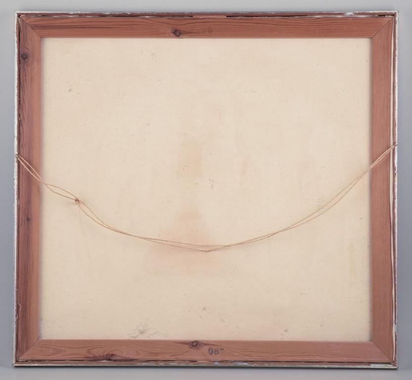 Parmo Baslund, eingetragener dänischer Künstler. Öl auf Leinwand. Abstrakte Landschaft im Angebot 2