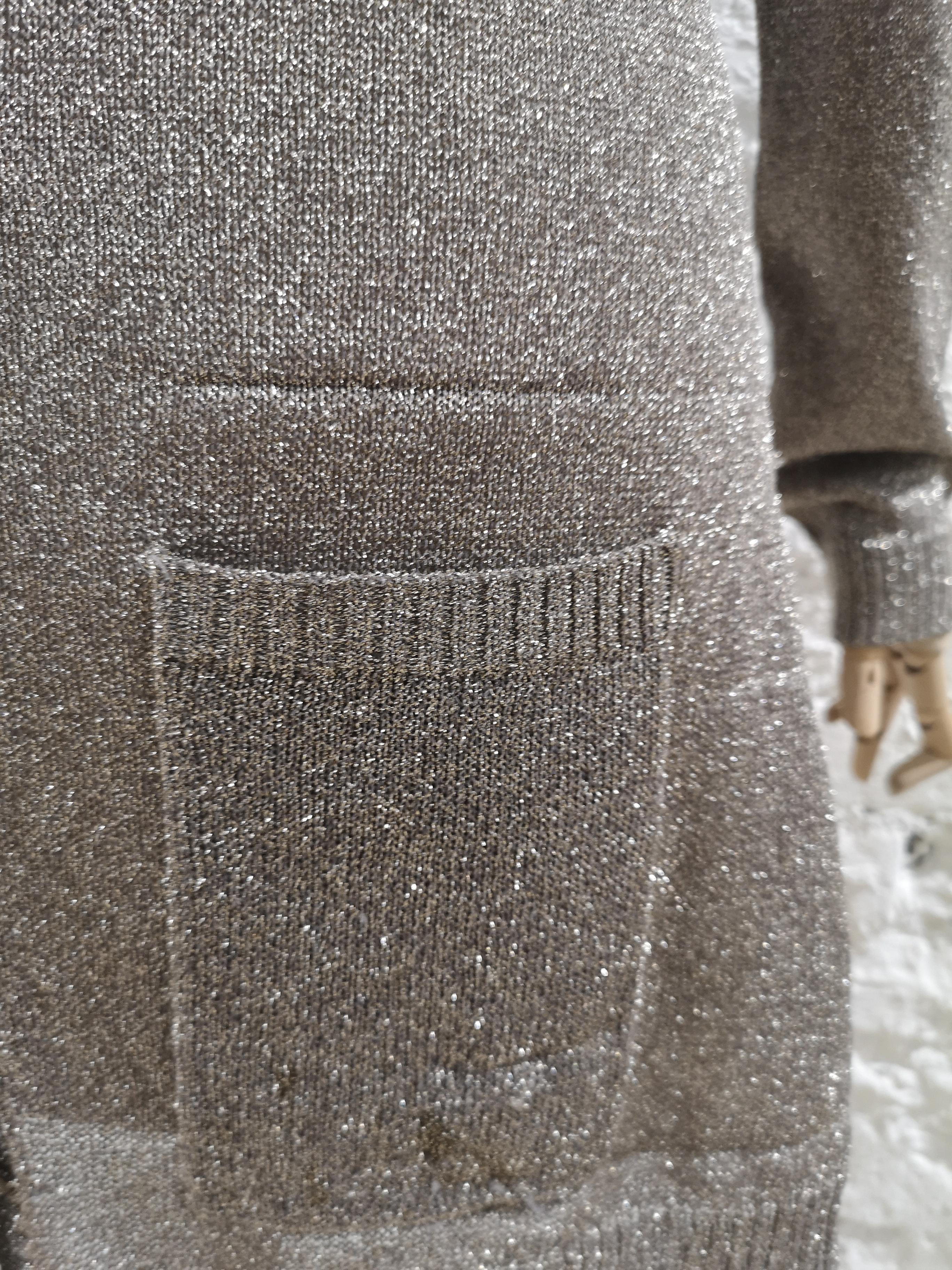 Gray PAROSH laminated cardigan - sweater For Sale
