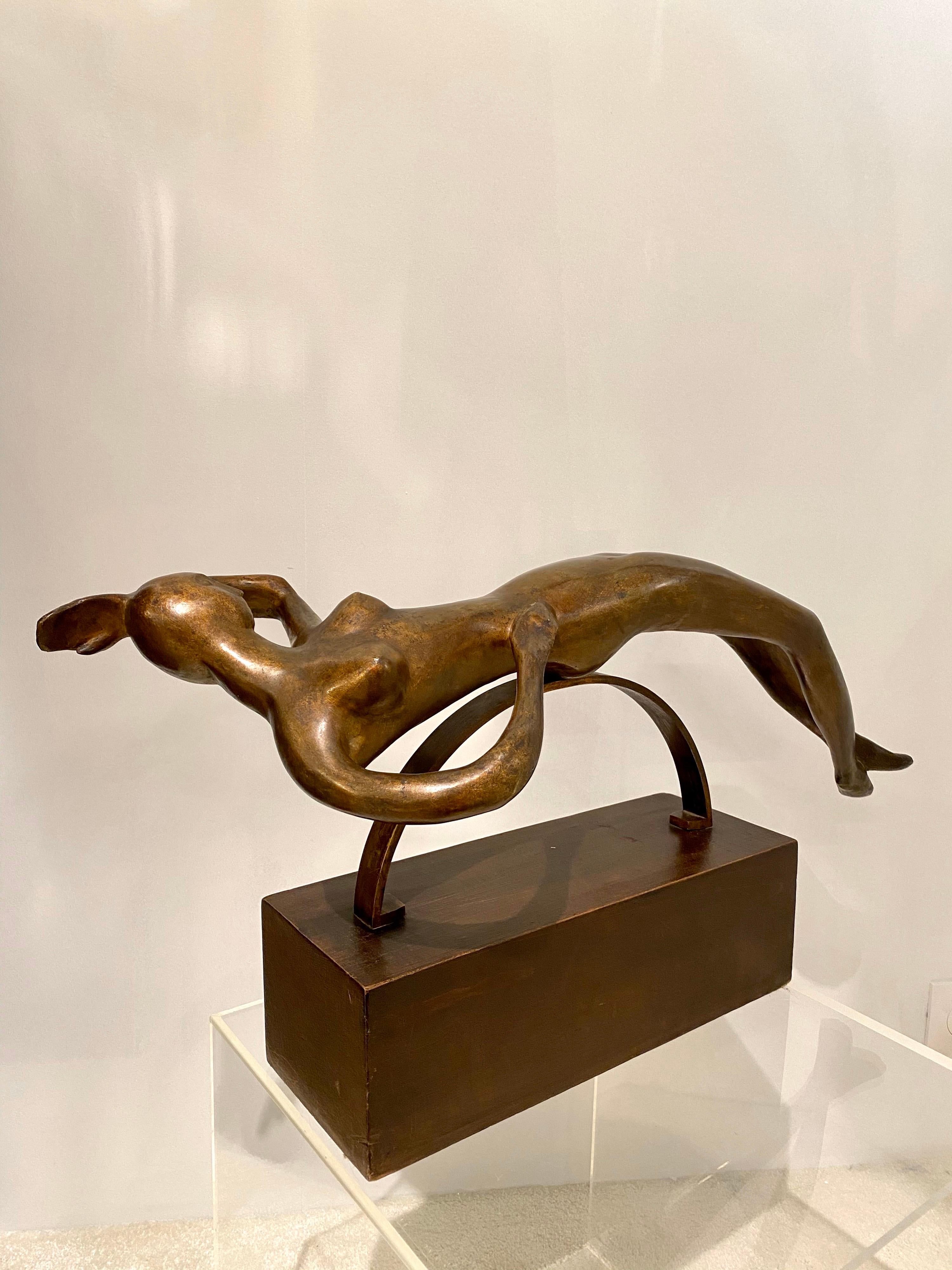 Mid-Century Modern Parpan Woman Lying Sculpture, 1953 For Sale