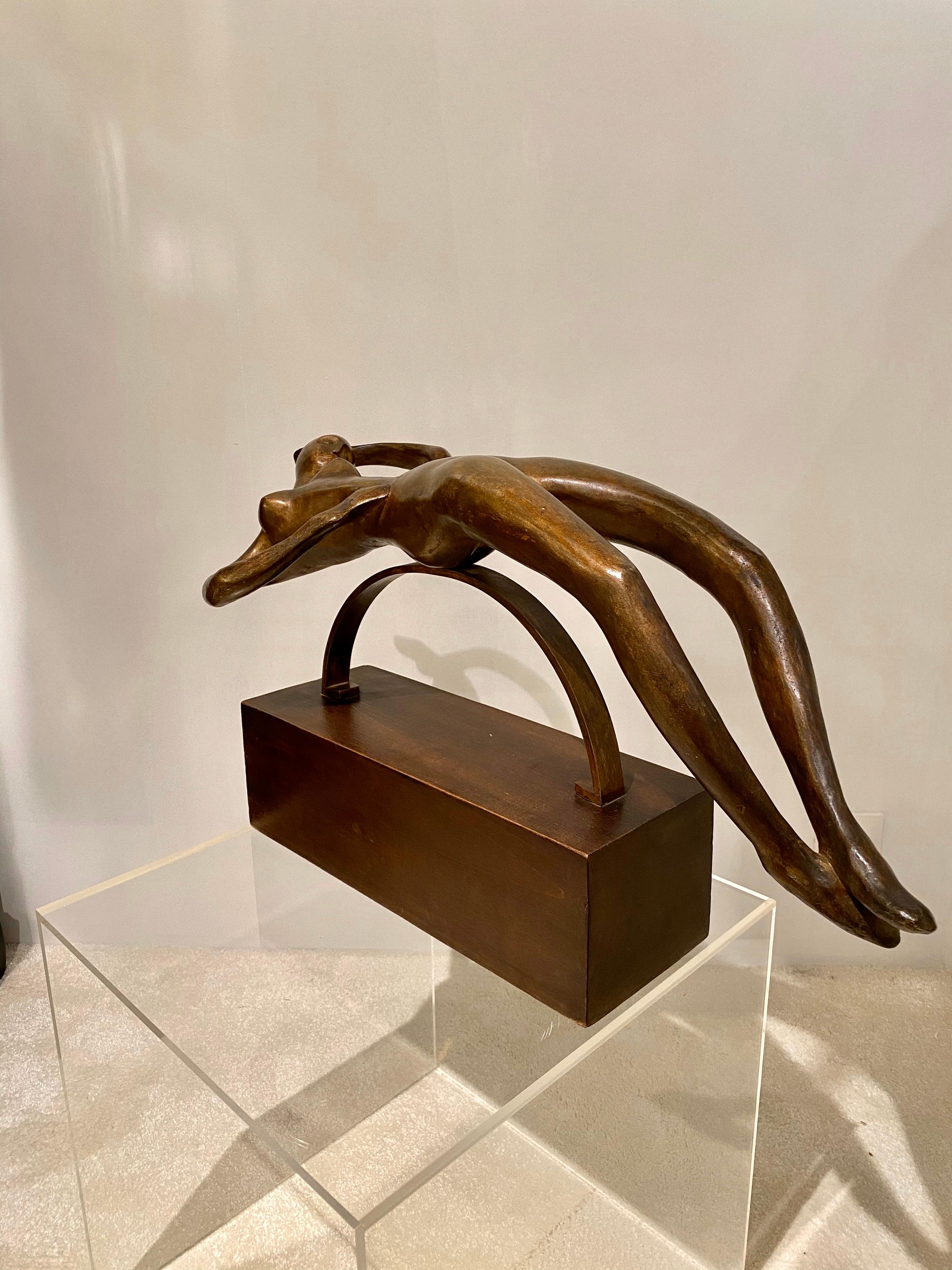 Parpan Liegende Frau Skulptur:: 1953 im Zustand „Gut“ im Angebot in Saint Ouen, FR