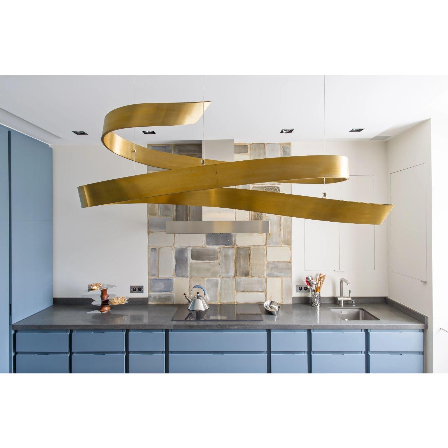 Contemporary Parques Ribbon Lighting Fixture by Emilie Lemardeley