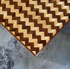 Parquet Cube Side Table / Pedestal, Italie, c.1970