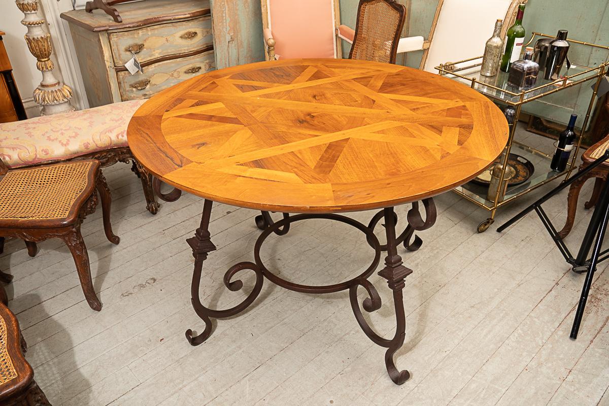 French Parquet de Versailles Flooring on Newly Constructed Iron Base For Sale