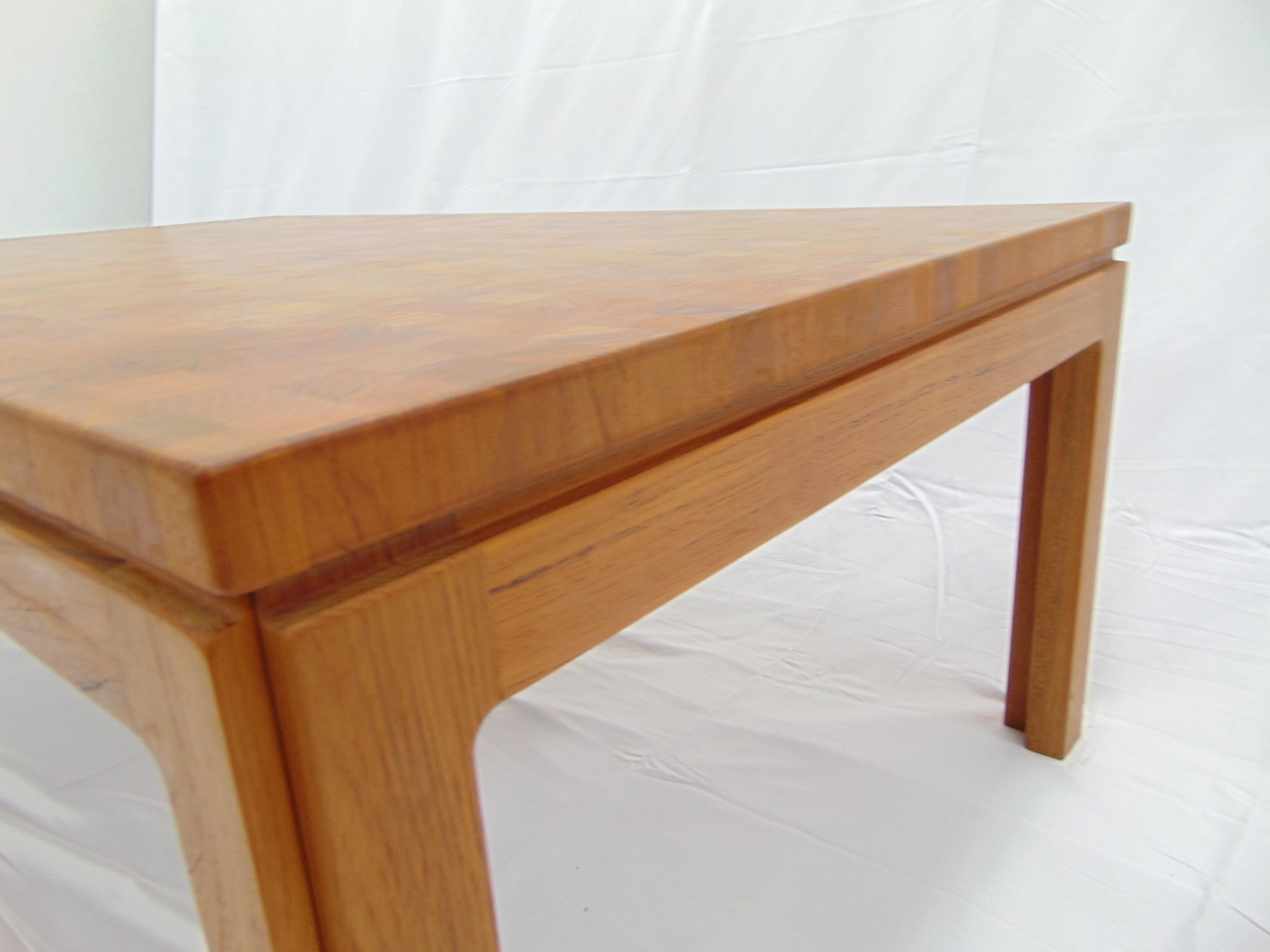 Parquet Vintage Midcentury Teak Coffee Table by Tarm Stole For Sale 3