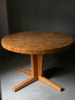 Table de salle à manger en pin massif:: avec feuille:: 1970