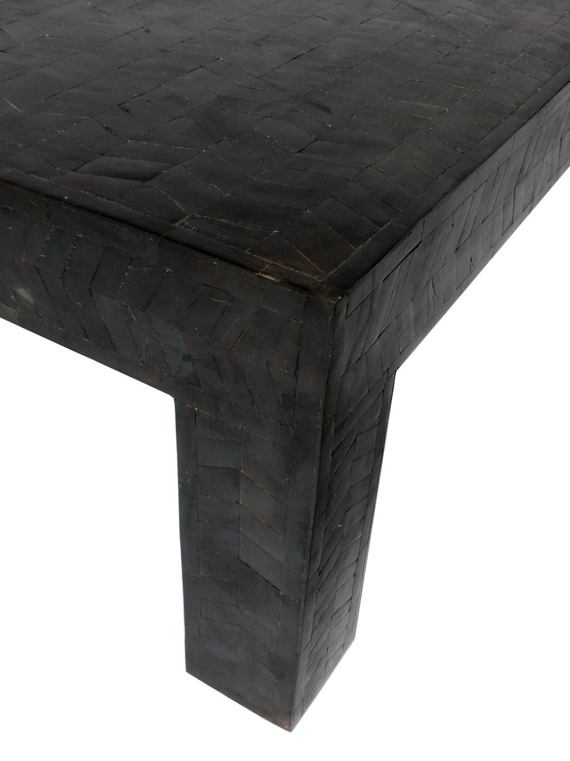 American Parquet Wood Inlaid Coffee Table