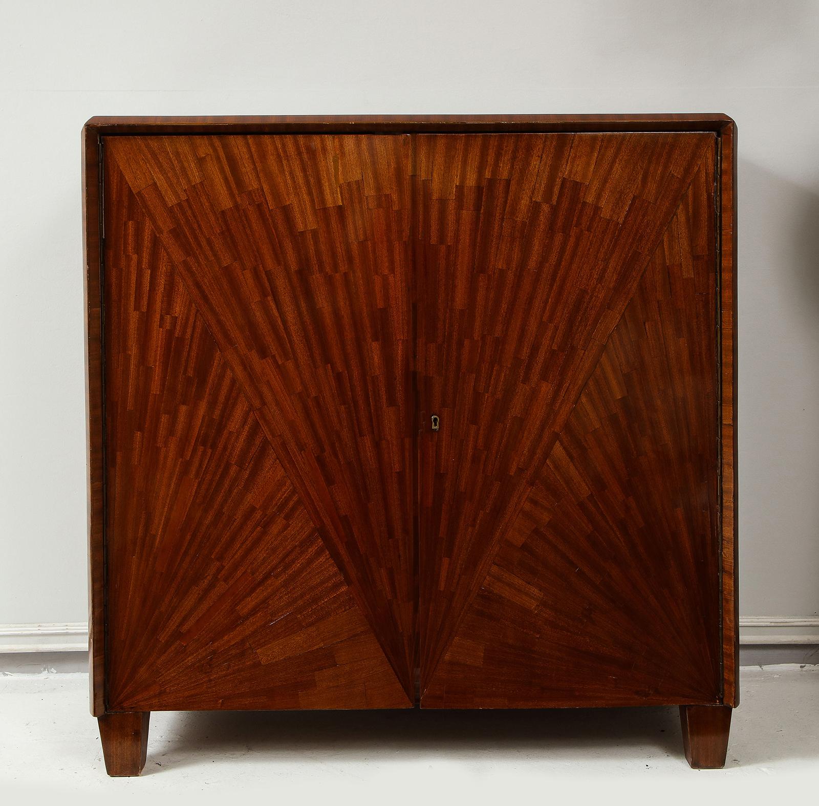 Parquetry cabinet in the Jean-Michel Frank manner.