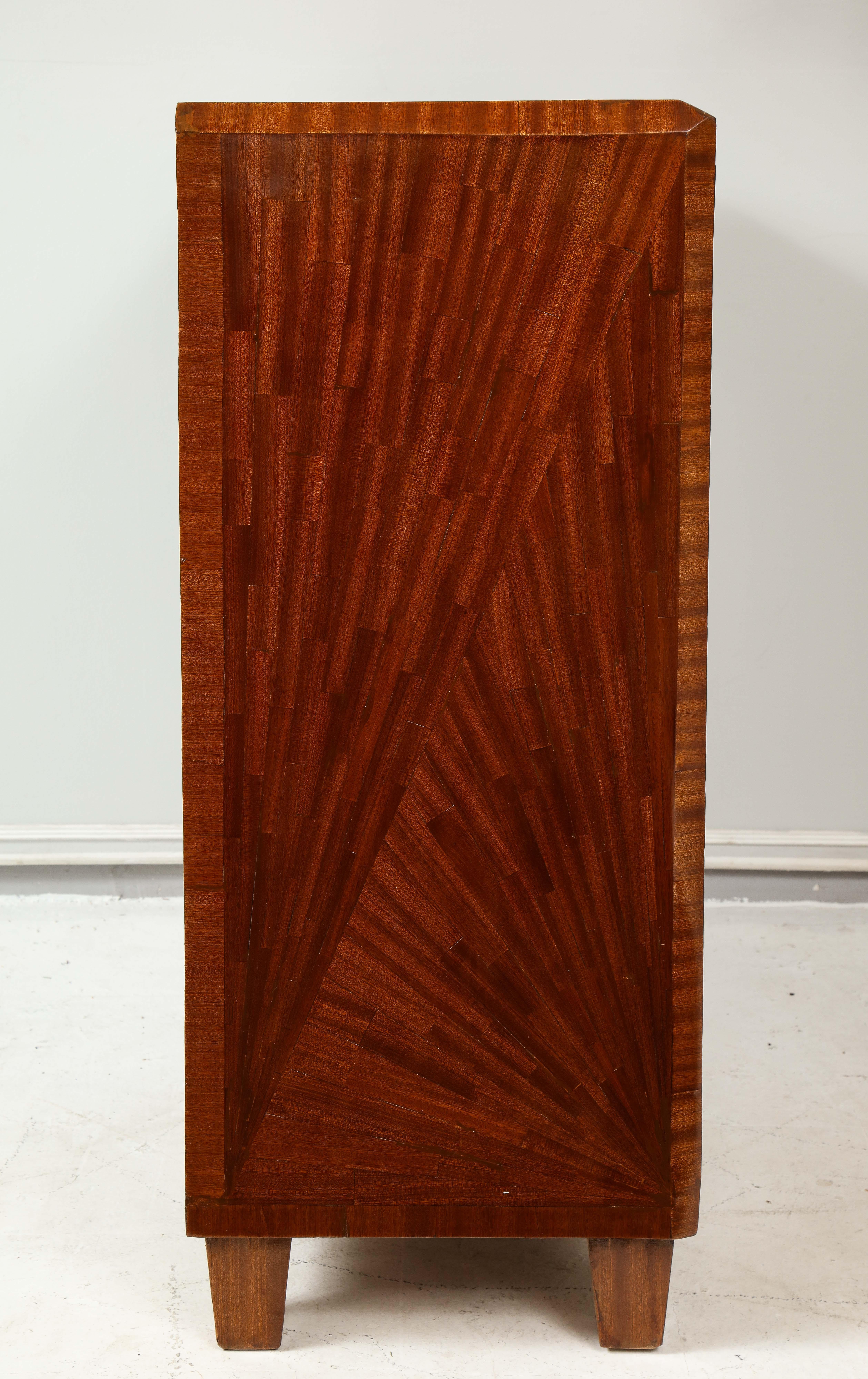 French Parquetry Cabinet in the Jean-Michel Frank Manner