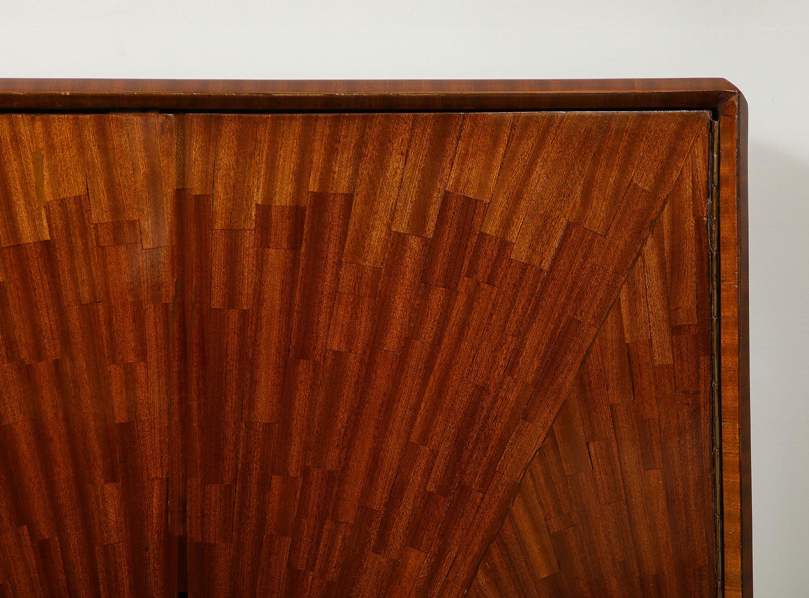 20th Century Parquetry Cabinet in the Jean-Michel Frank Manner