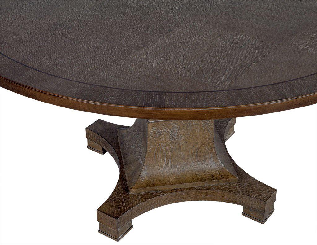 Parquetry Cerused Occasional Table In Excellent Condition In North York, ON