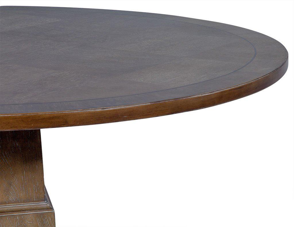 Contemporary Parquetry Cerused Occasional Table
