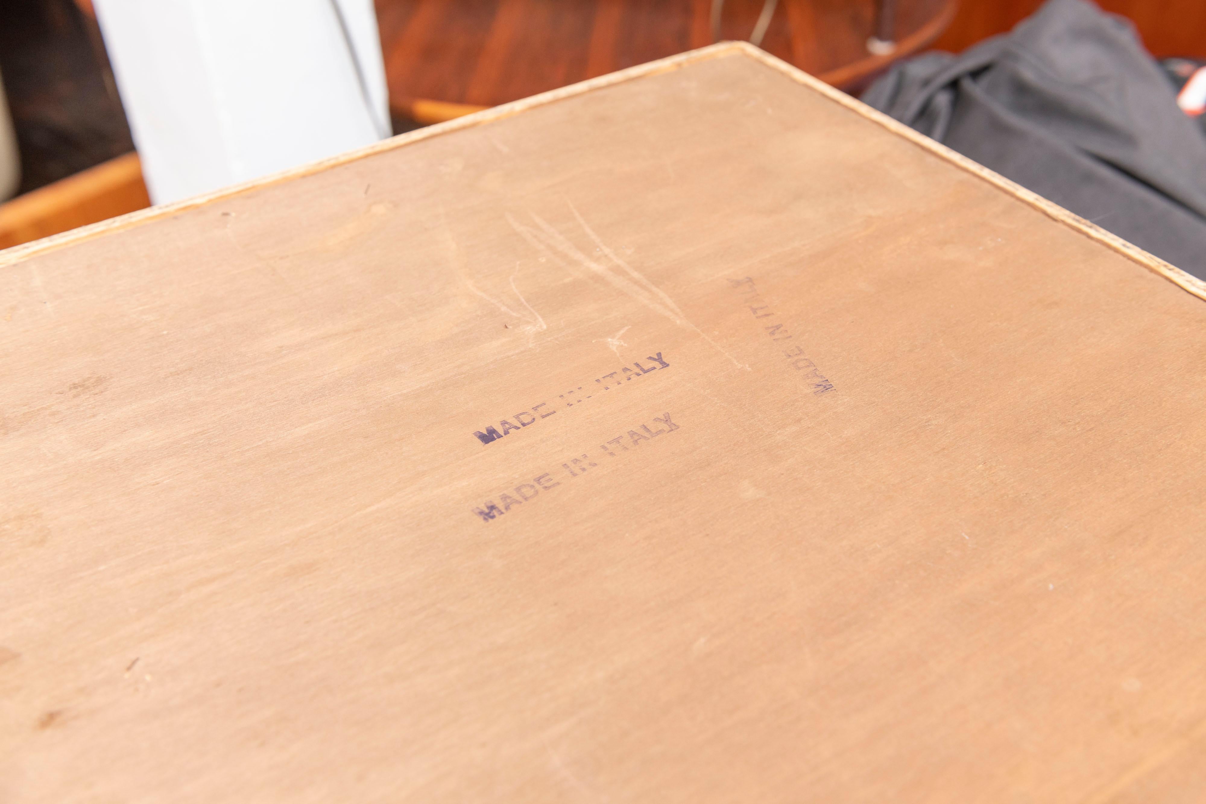 Fruitwood Parquetry Cube Form Side Table