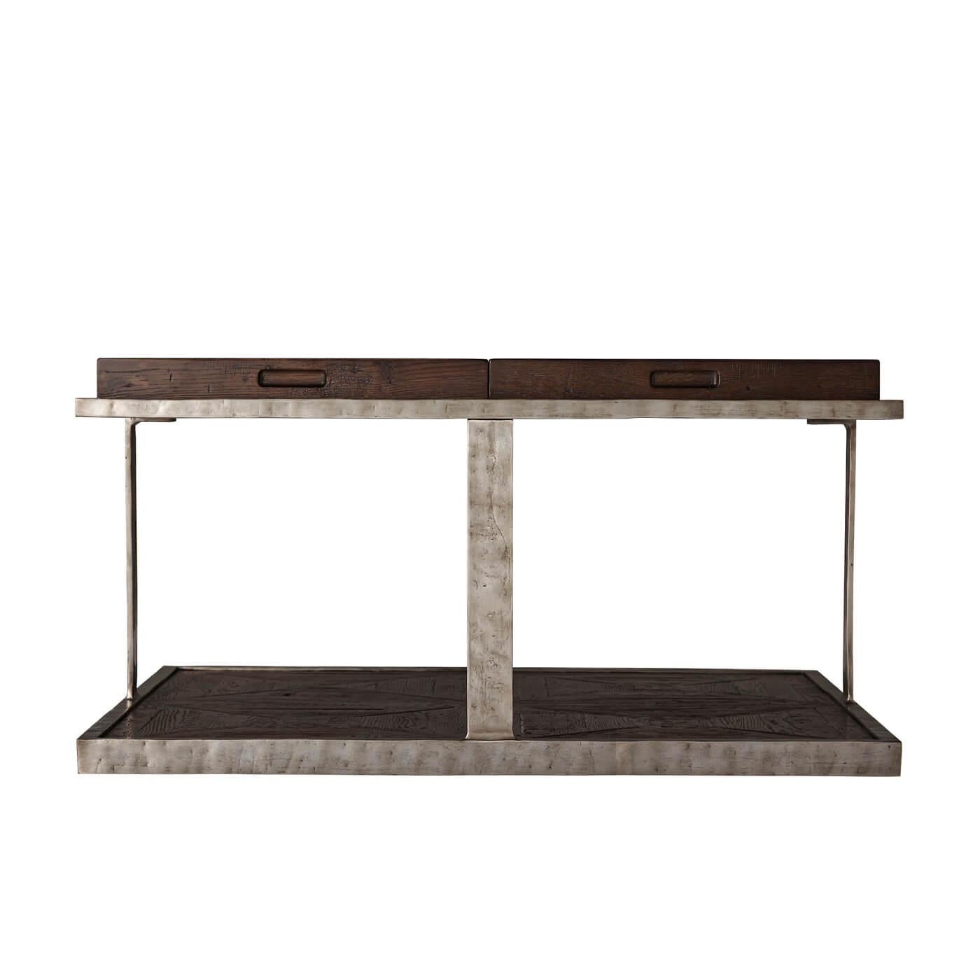 Modern Parquetry Four-Tray Top Coffee Table