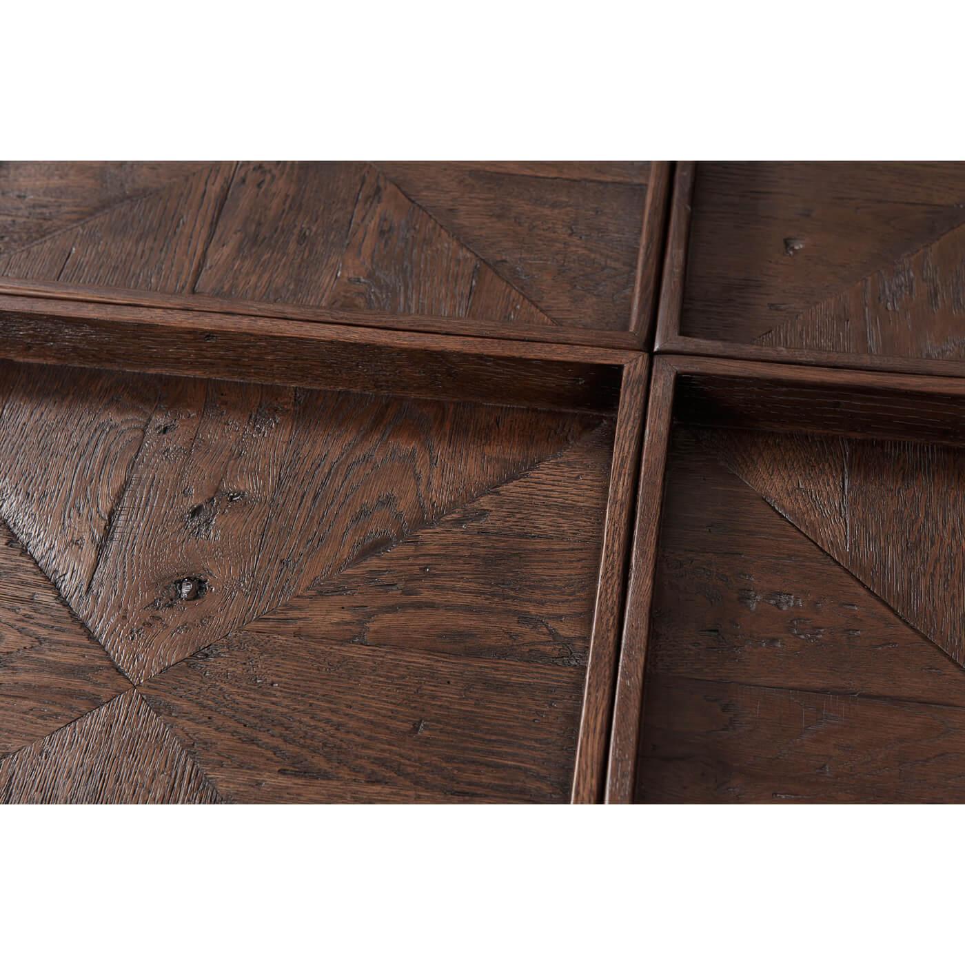 Parquetry Four-Tray Top Coffee Table In New Condition In Westwood, NJ