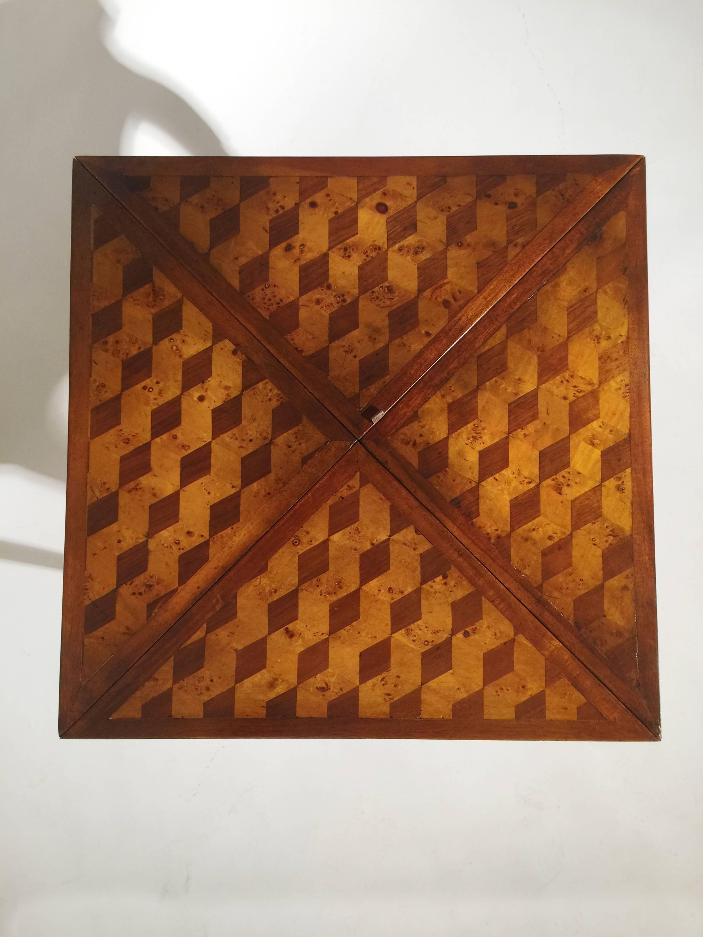 Louis XIV Parquetry Handkerchief Game Table by Theodore Alexander