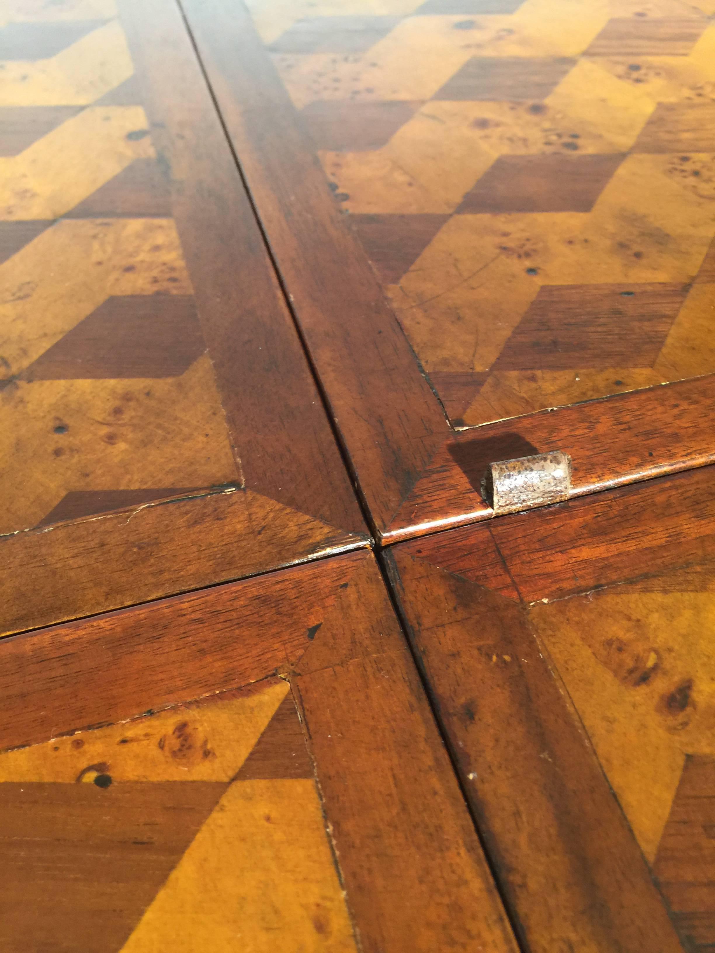 Parquetry Handkerchief Game Table by Theodore Alexander In Excellent Condition In Lambertville, NJ