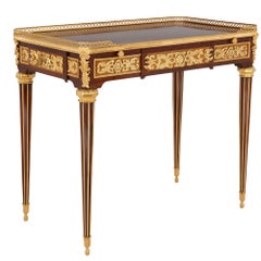 Parquetry Inlaid and Gilt Bronze Mounted Writing Desk by Edwards & Roberts