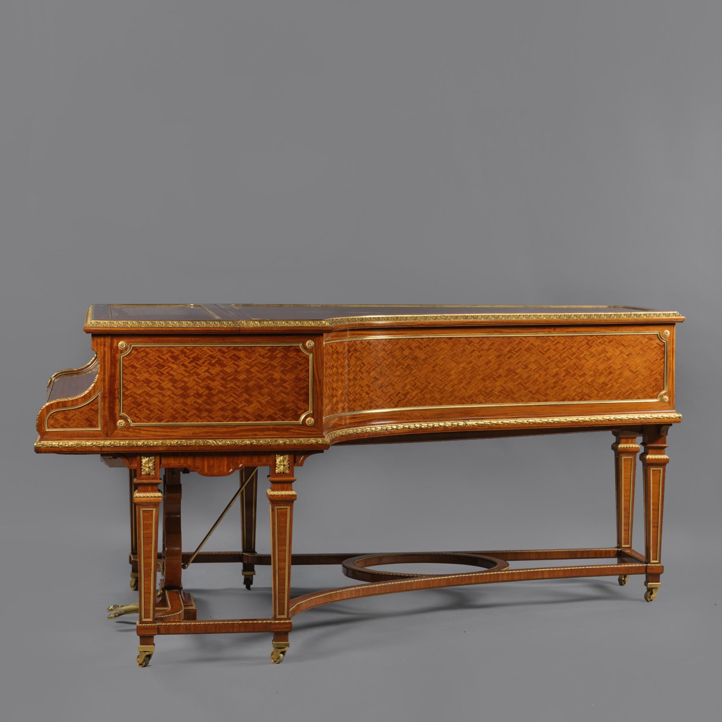 Parquetry Inlaid Piano by François Linke For Sale 5