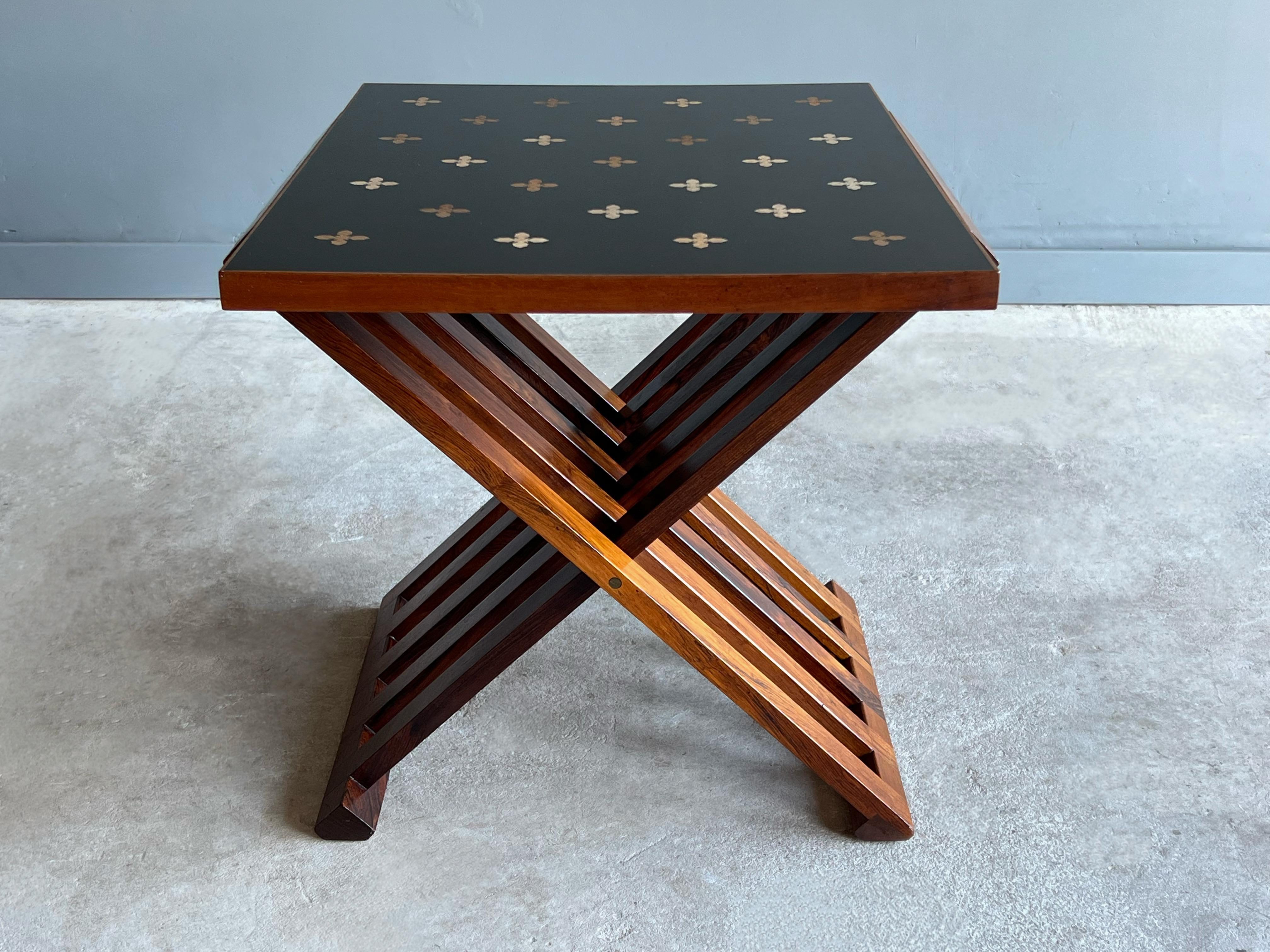 Mid-Century Modern Parquetry Occasional or Side Table by Edward Wormley for Dunbar