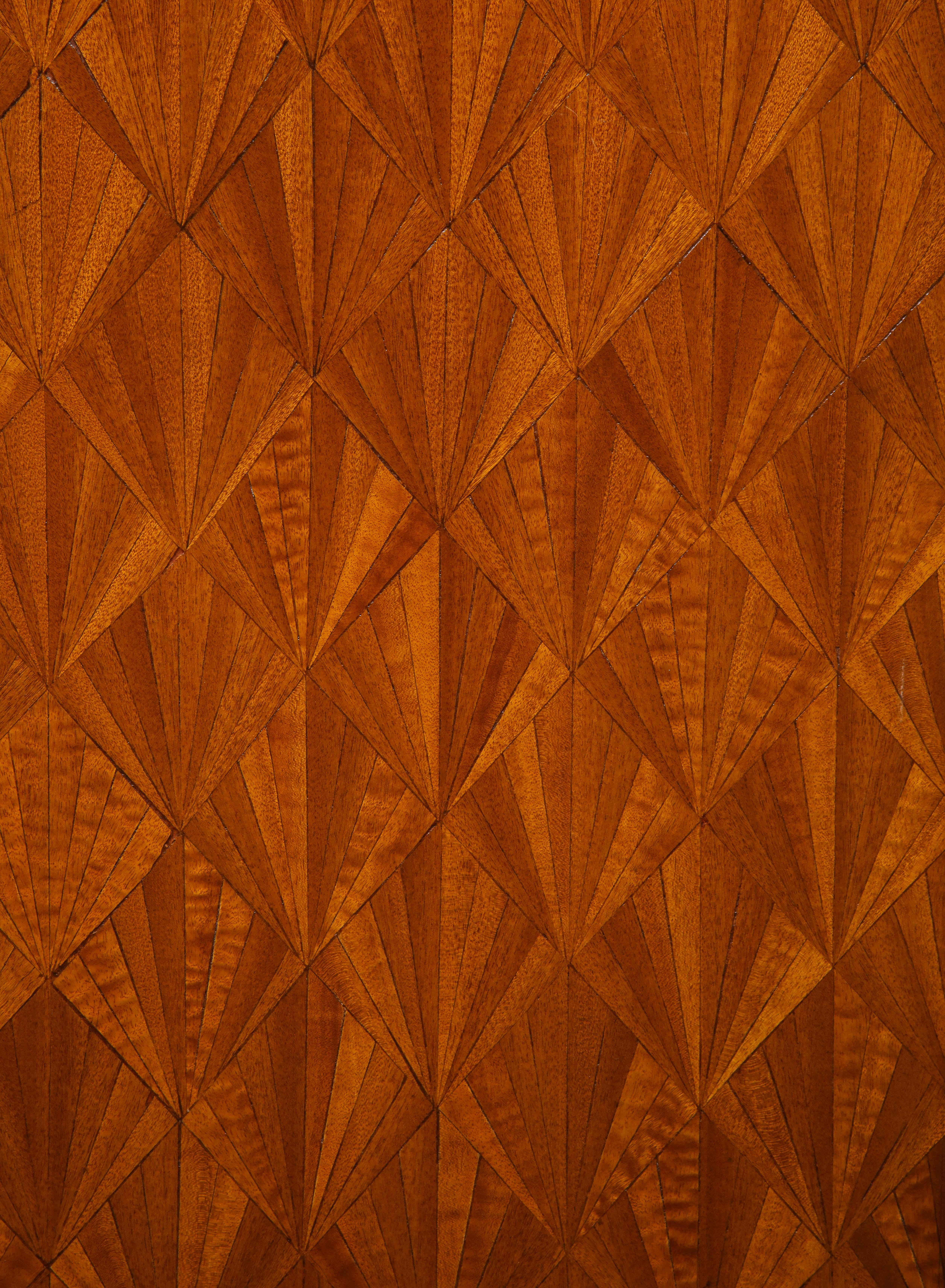 French Parquetry Sycamore Cabinet in the Jean-Michel Frank Manner