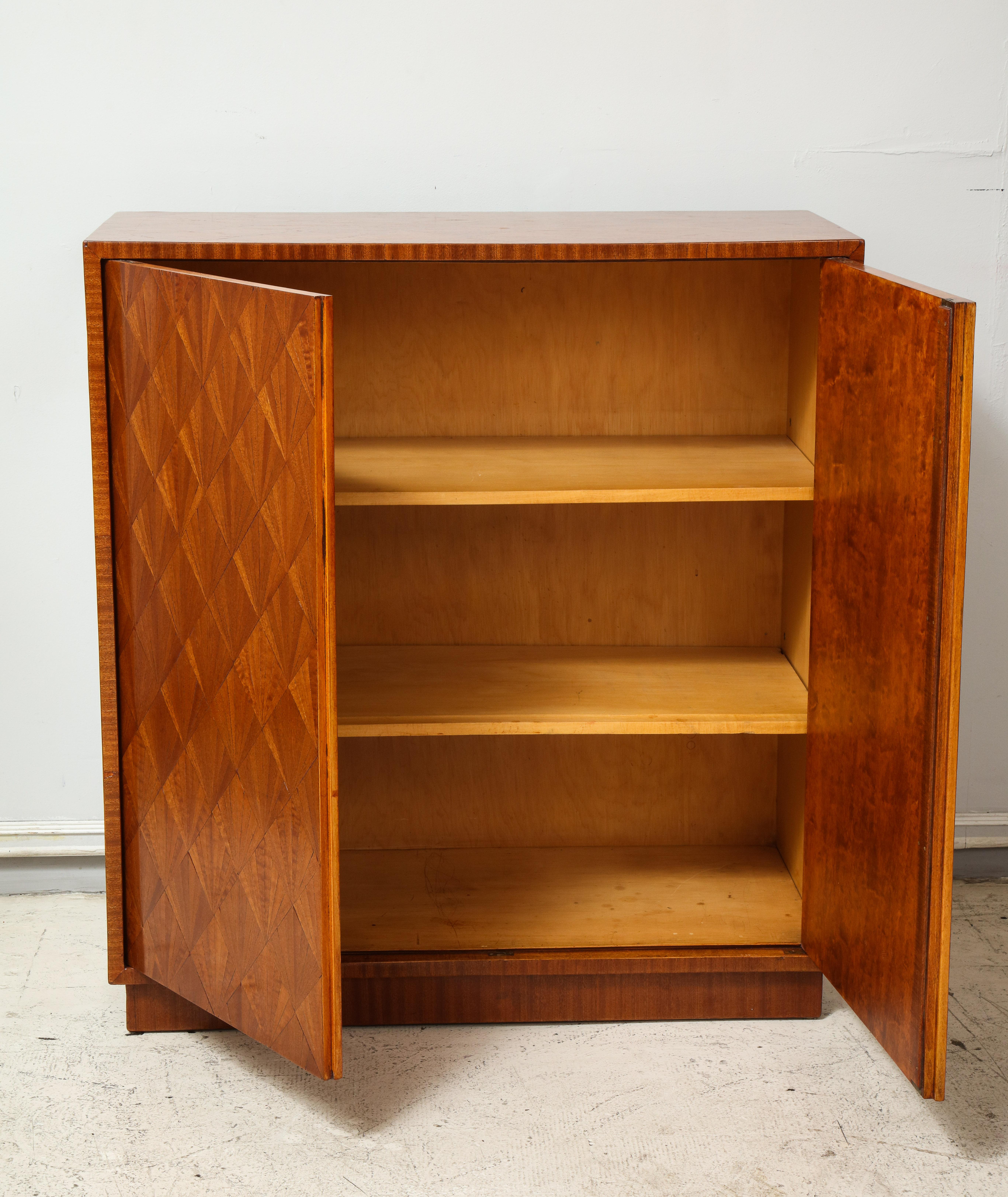 Parquetry Sycamore Cabinet in the Jean-Michel Frank Manner 1