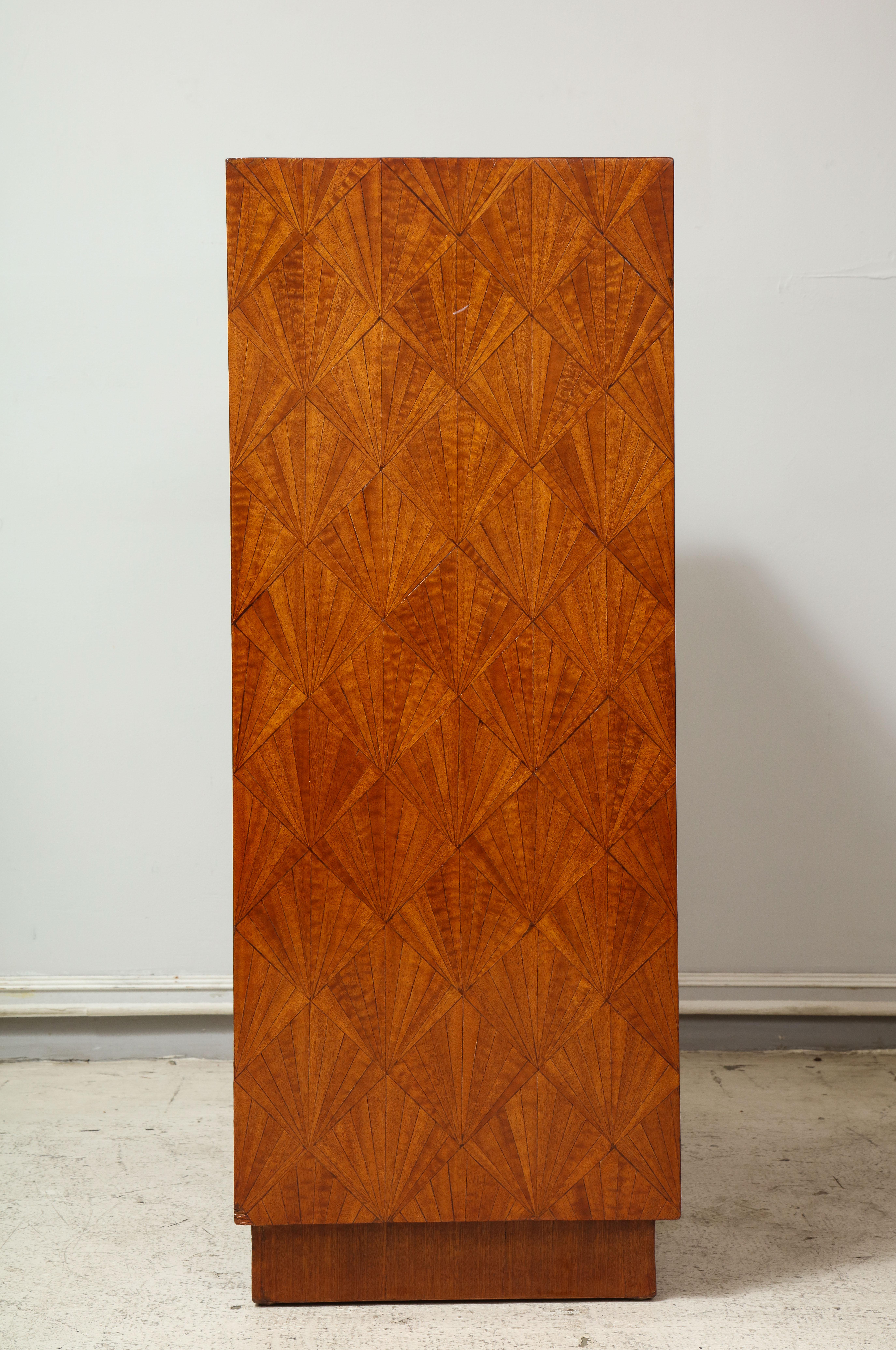 Parquetry Sycamore Cabinet in the Jean-Michel Frank Manner 4