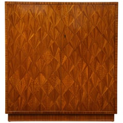 Parquetry Sycamore Cabinet in the Jean-Michel Frank Manner