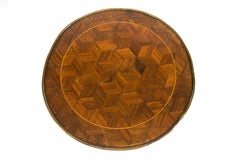 Parquetry Top Inlaid Plant Stand