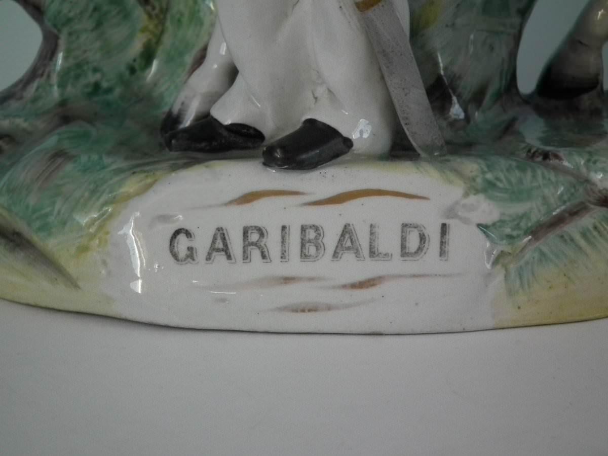 Parr Factory Staffordshire Garibaldi mit Pferd Figur (Viktorianisch)
