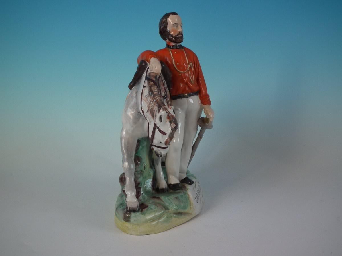 Parr Factory Staffordshire Garibaldi mit Pferd Figur (Englisch)