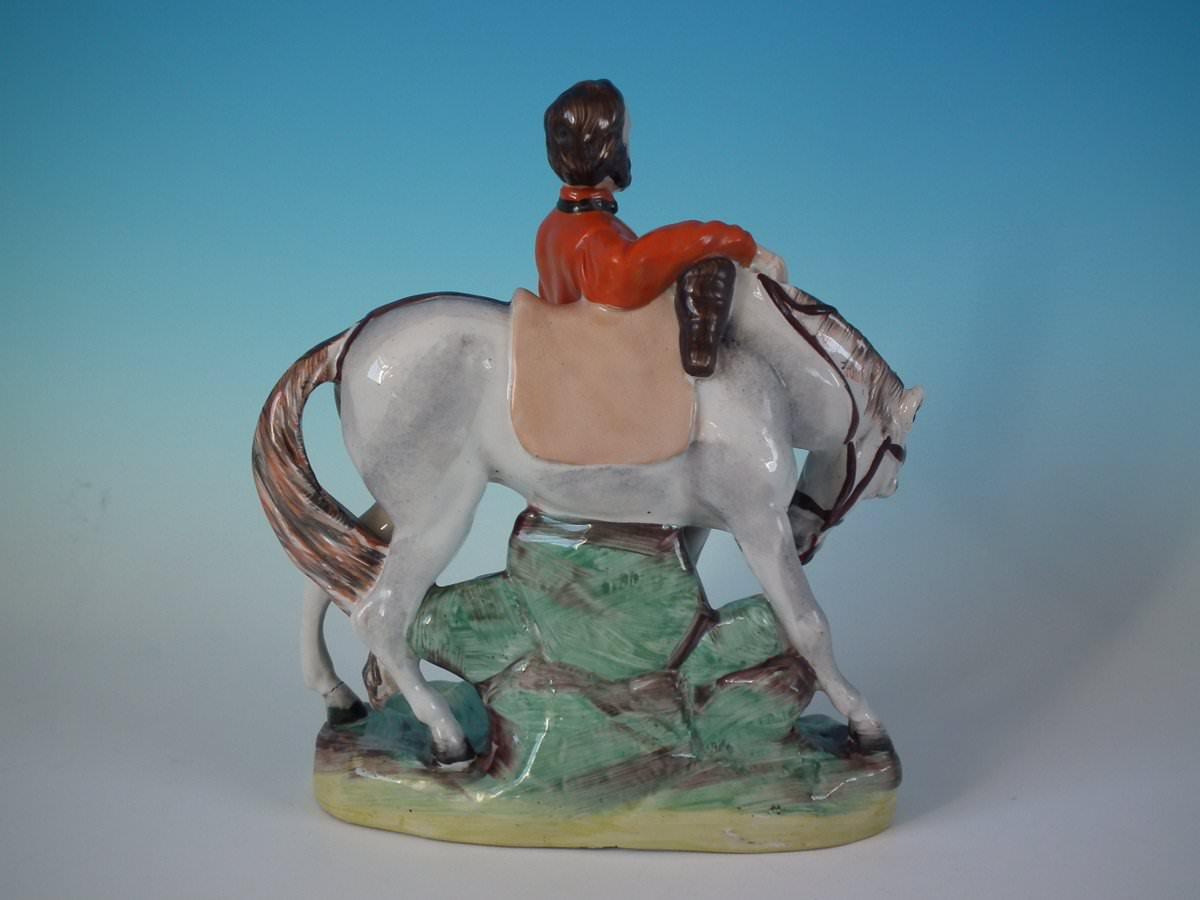 English Parr Factory Staffordshire Garibaldi with Horse Figure