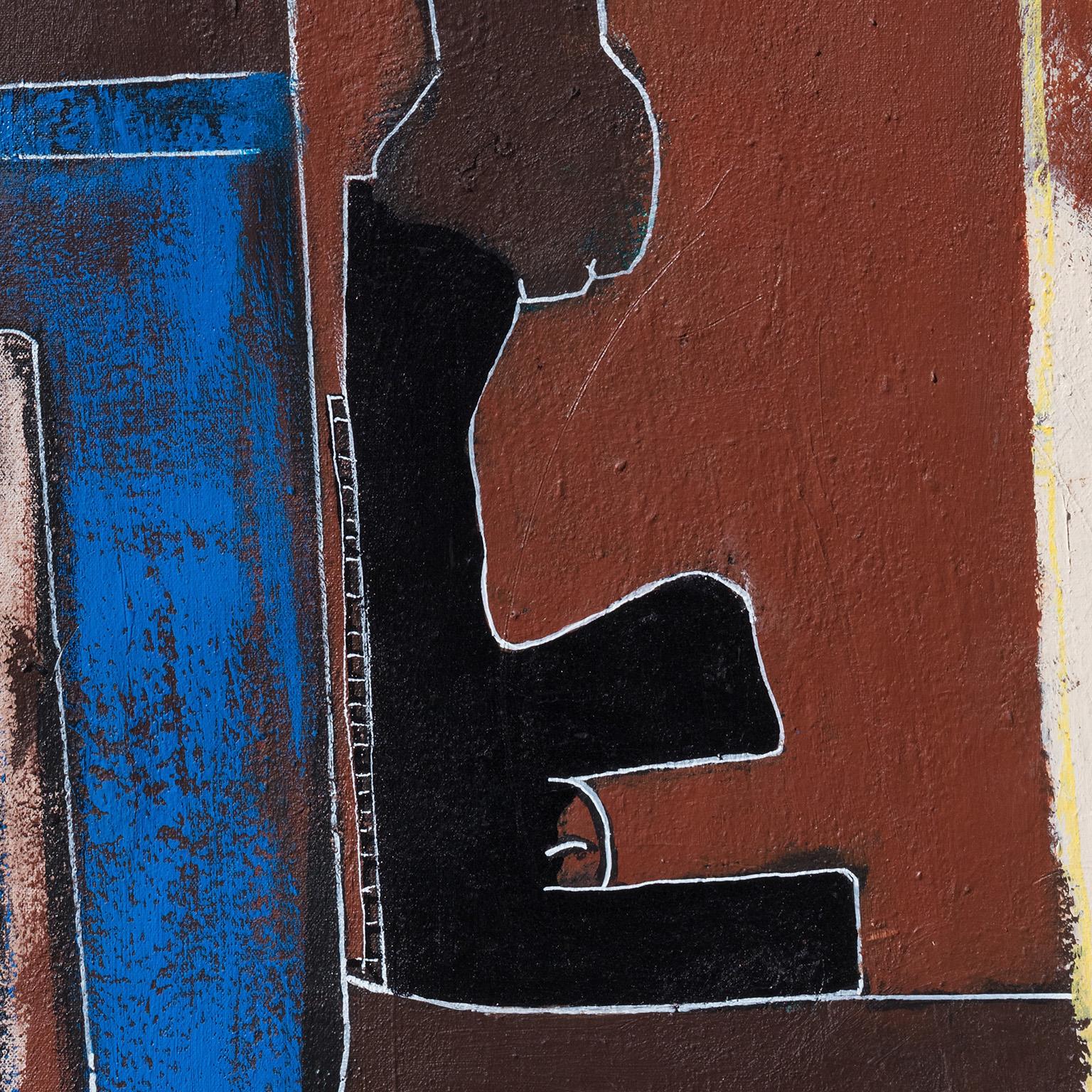 Ambushed in Africa - Expressionistische figurative Malerei (Abstrakt), Painting, von Parris Jaru