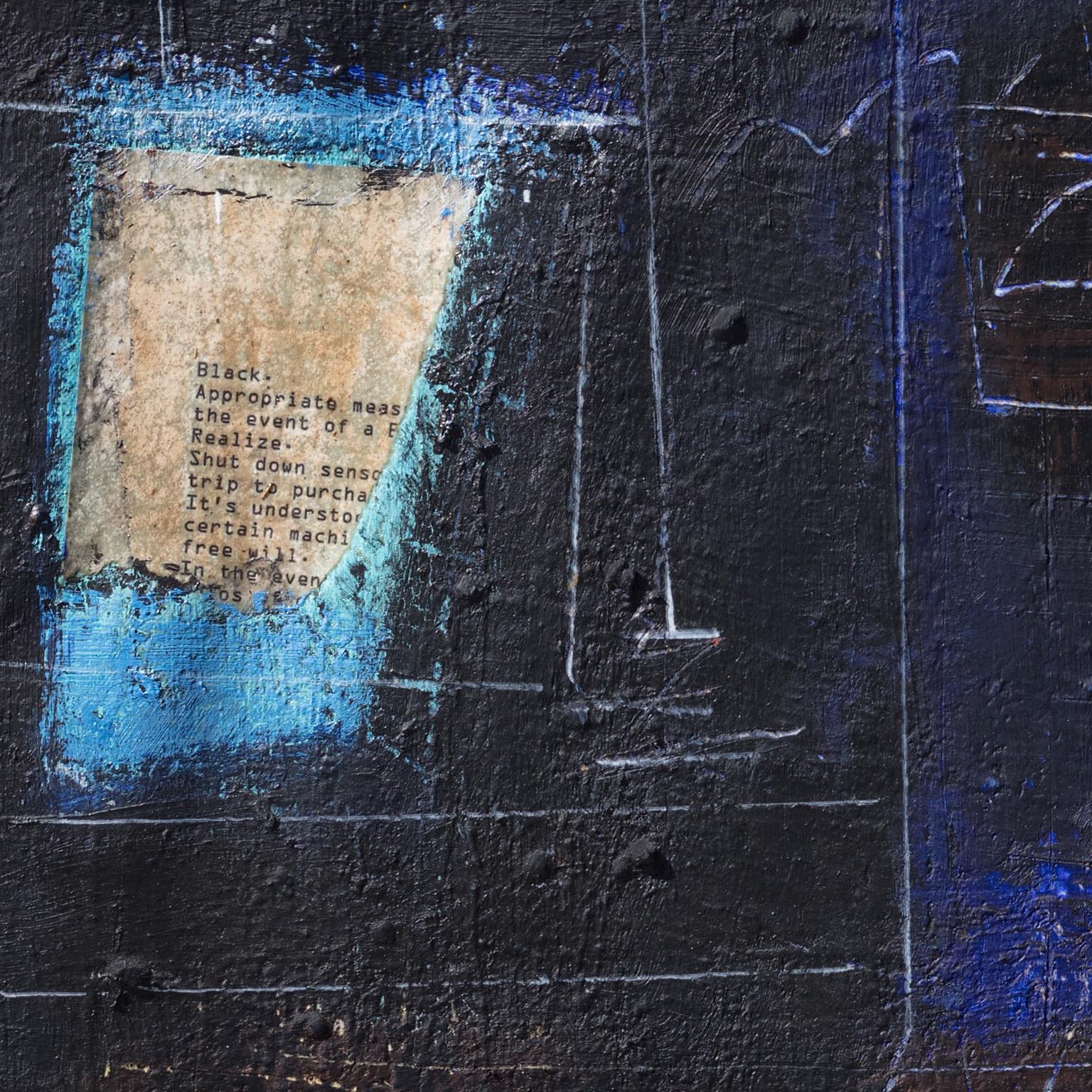 Misura appropriata - Pittura poetica con poesia dell'artista - Painting Astratto di Parris Jaru