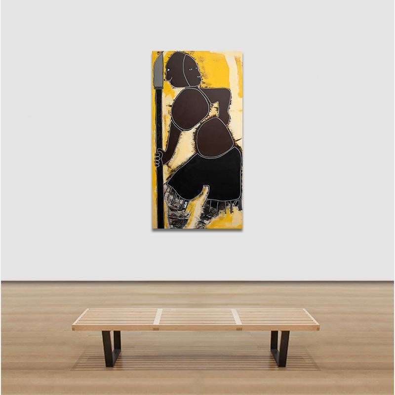 Rites de passage - Contemporary Figurative Painting, Modern Modern Tribal Art, African en vente 2